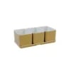 Cube organizer sæt 02: Består af skål/bakke nr. (4) + 3stk.(5) - 21 x 10.5 x H7.2 cm  | Black. Champagne. Grey