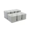 Cube organizer sæt 09: Består af skål/bakke nr. (6) + 3stk.(5) + (4) stk.(3) - 21 x 21 x H9.3 cm | Black. Champagne. Grey