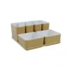 Cube organizer sæt 14: Består af skål/bakke nr. (6) + 2stk.(1) + 4stk.(3) - 21 x 21 x H9.3 cm | Black. Champagne. Grey