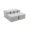 Cube organizer sæt 15: Består af skål/bakke nr. (6) + 2stk.(1)+ 2stk.(2) + 4stk.(3) - 21 x 21 x H9.3 cm | Black. Champagne. Grey