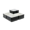 Cube organizer sæt 16: Består af skål/bakke nr. (6) + 3stk.(1) + 2stk.(3) - 21 x 21 x H9.3 cm | Black. Champagne. Grey