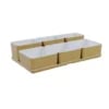 Cube organizer sæt 21: Består af skål/bakke nr. (8) + 3stk.(1) + 3stk.(3) - 31.7 x 17.5 x H7.2 cm | Black. Champagne. Grey