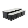 Cube organizer sæt 23: Består af skål/bakke nr. (8) + 3stk.(5) + 6stk.(3) - 31.7 x 17.5 x H9.3 cm | Black. Champagne. Grey