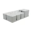 Cube organizer sæt 25: Består af skål/bakke nr. (8) + 6stk.(5) + 2stk.(3) - 31.7 x 17.5 x H9.3 cm | Black. Champagne. Grey