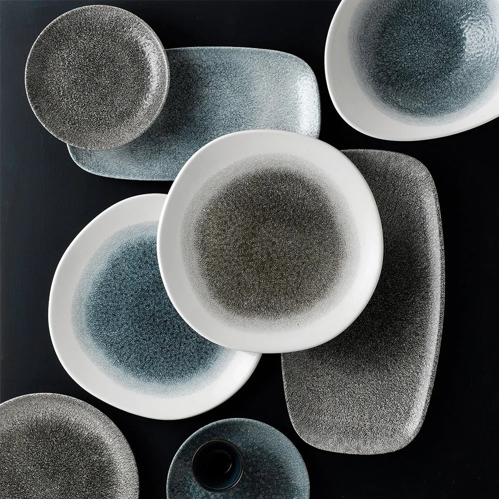 Raku Topaz Blue chefs oblong tallerken, 298x153mm - Billede 3