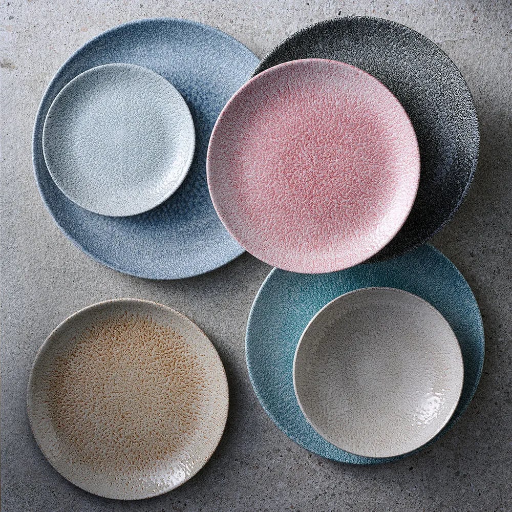 Raku Topaz Blue coupe tallerken, 288mm - Billede 3