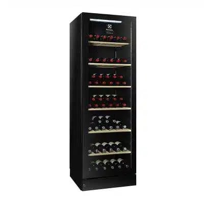 Zanussi VINKØLESKAB 170 FLASKER GLASLÅGE - SORT
