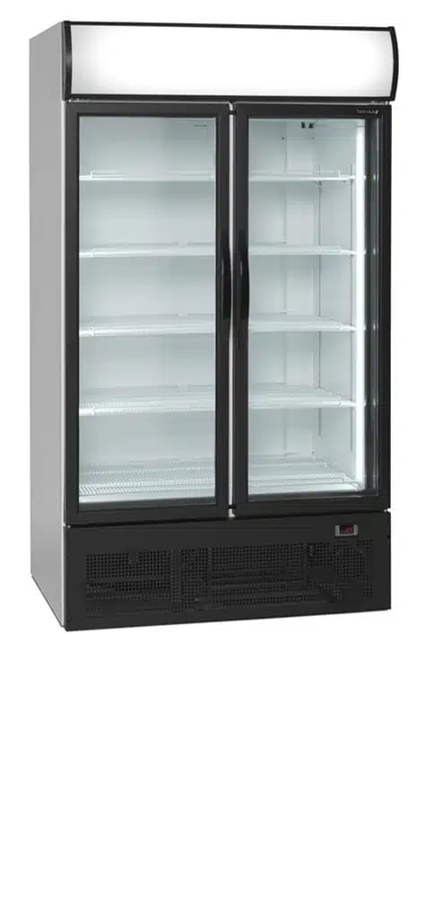 FSC1950H 2-Dørs Displaykøler med Lystop, 710 Liter