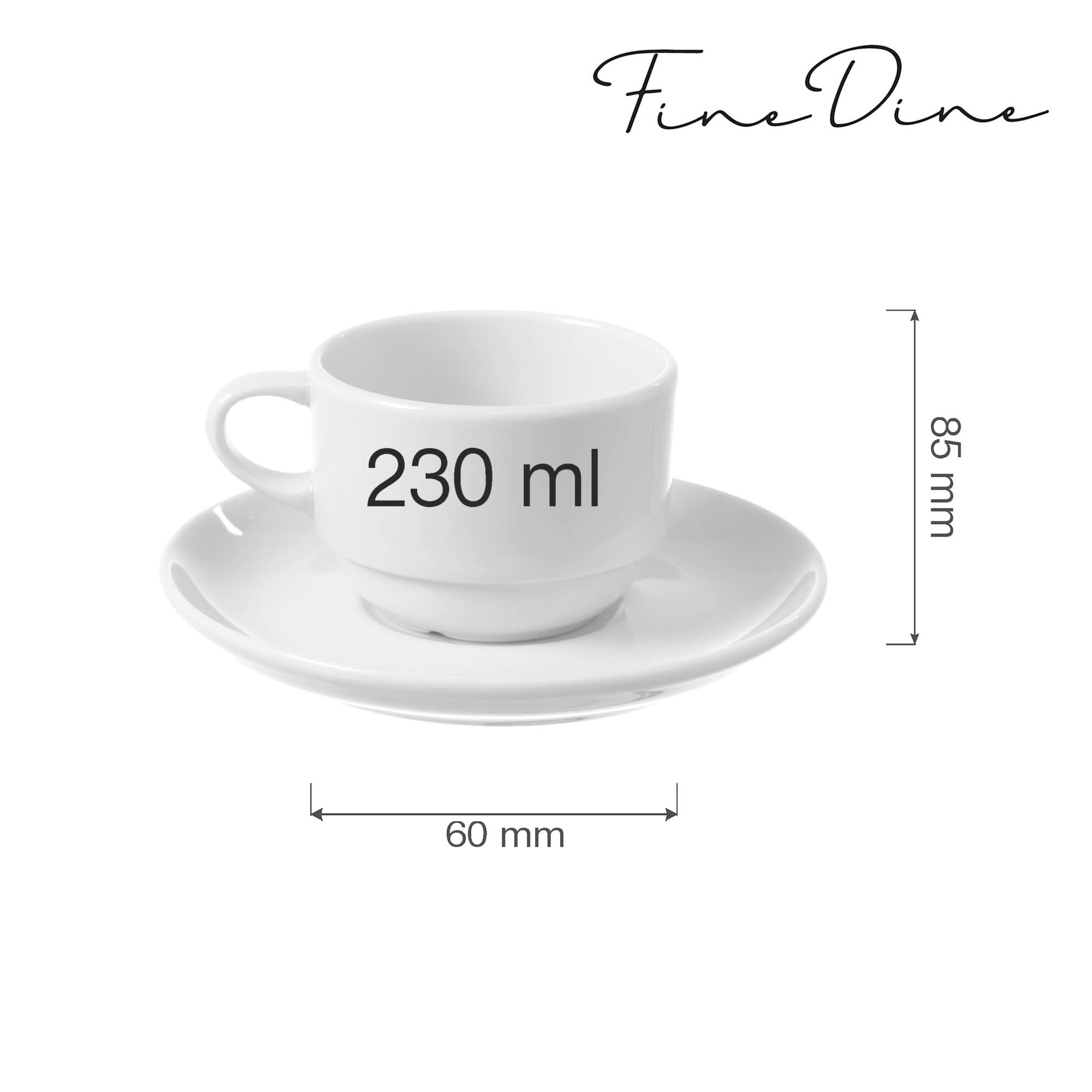 Bianco stabelbar kop med underkop 230ml - Billede 2