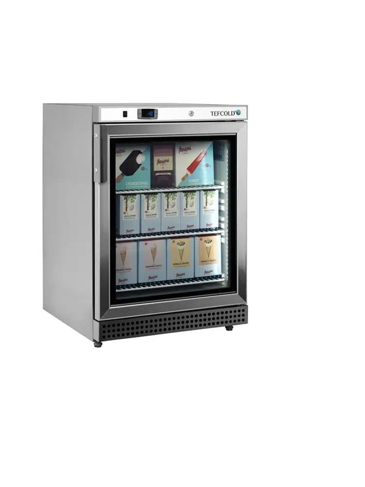 UF200VSG Displayfryser i Rustfrit Stål, 200 Liter - Billede 2