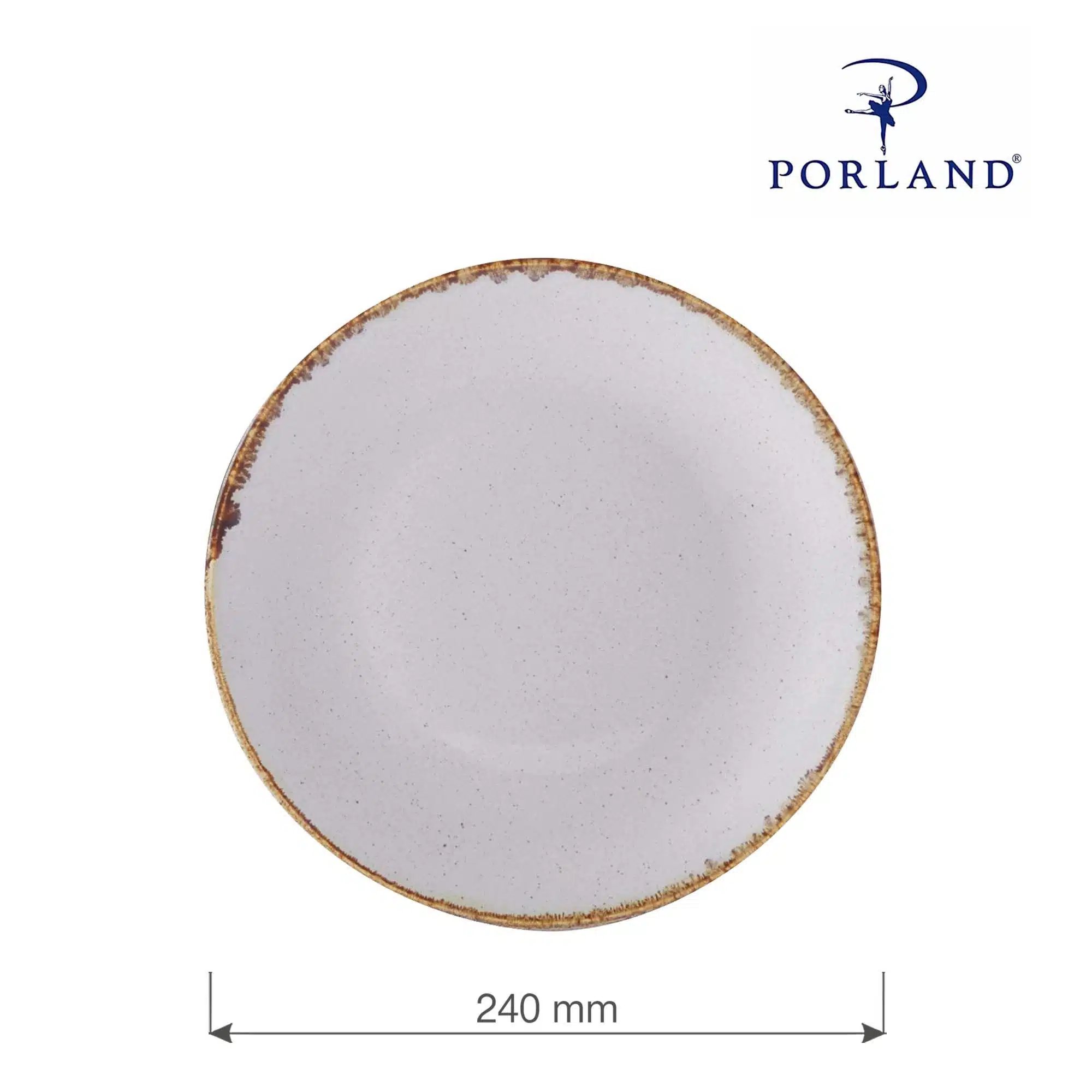 Askegrå flad tallerken, 240mm - Billede 6
