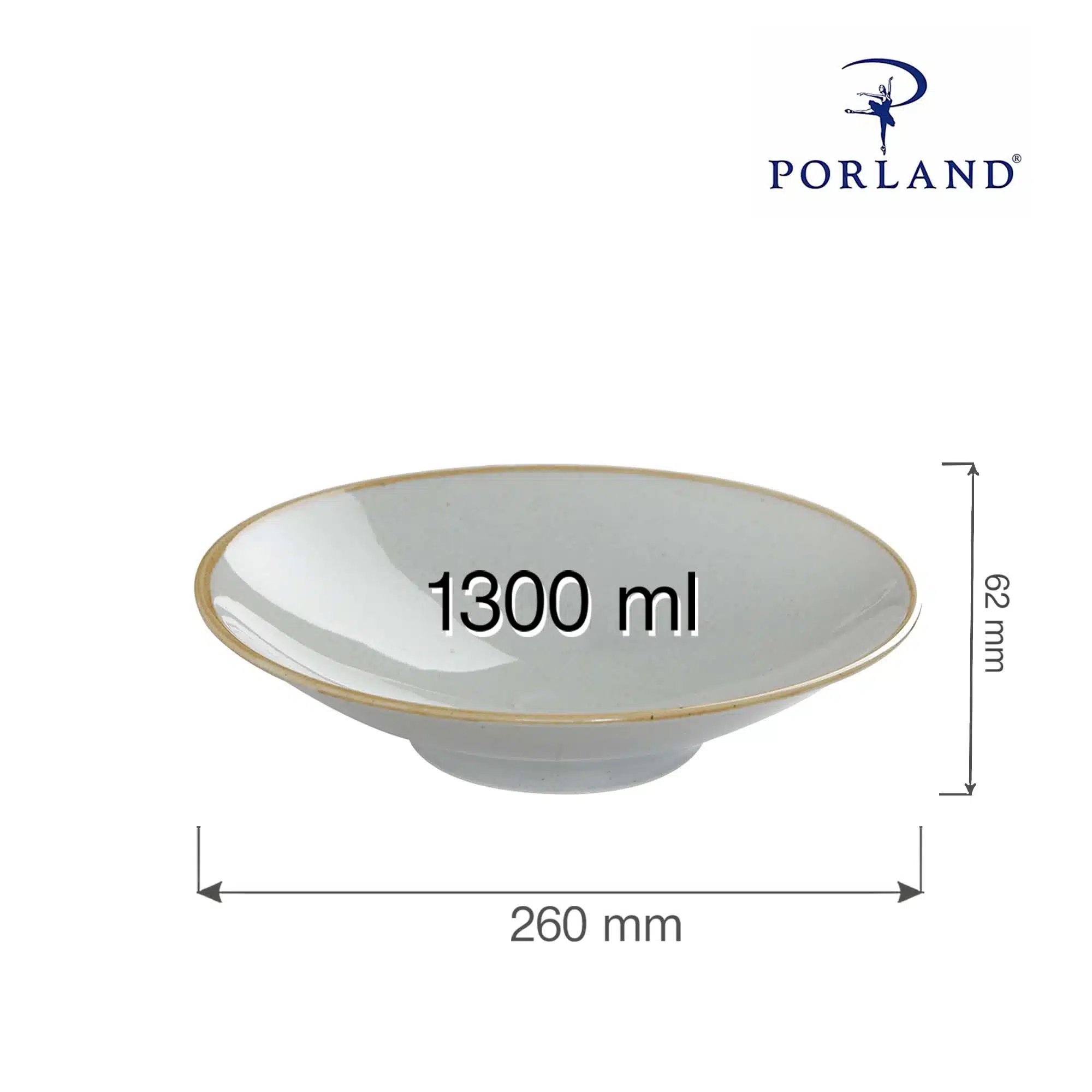 Aske tallerken på fod, 260x(H)62mm - Billede 3