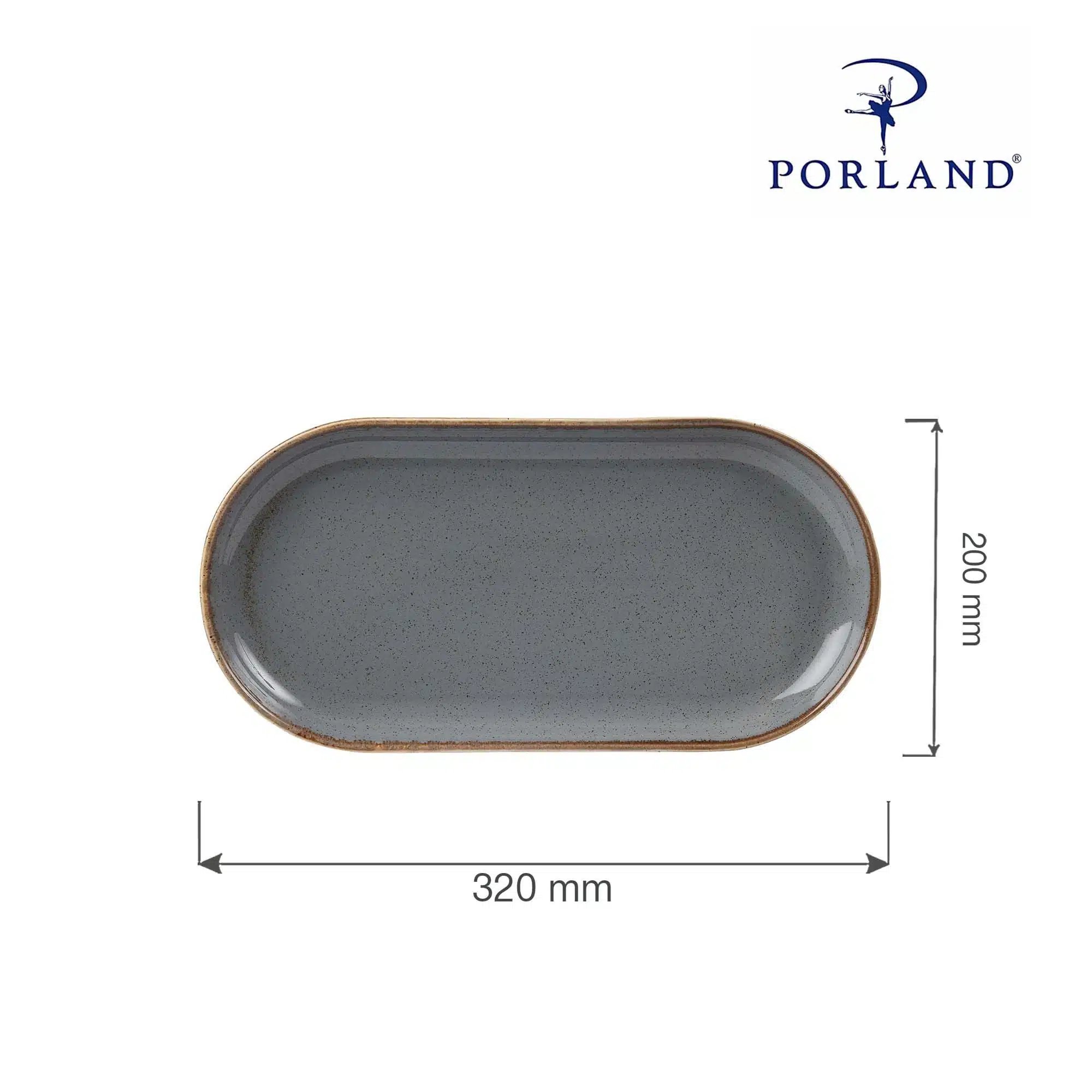 Sten oval skål, 320x200mm - Billede 2