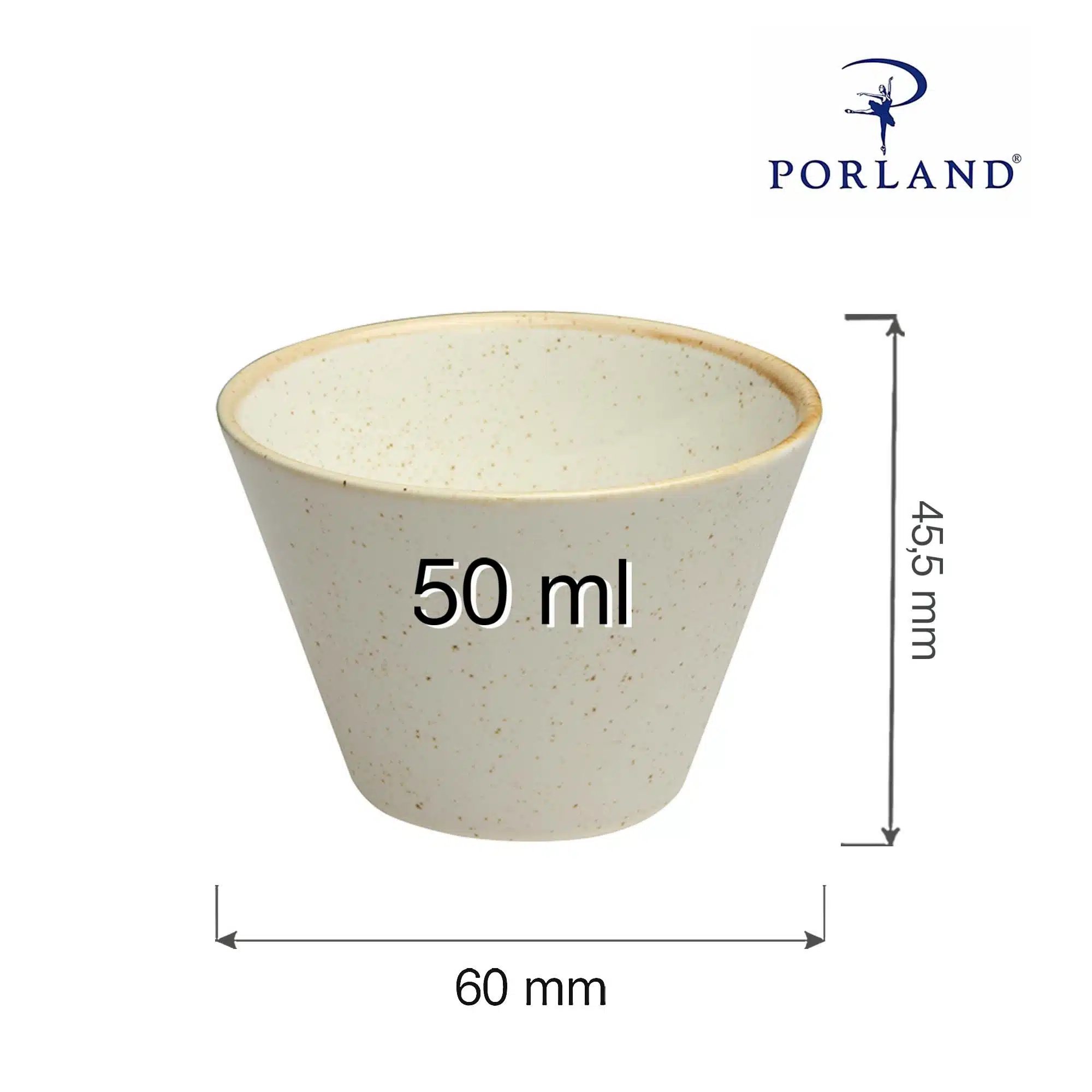 Sand kegleformet skål, 60mm - Billede 3