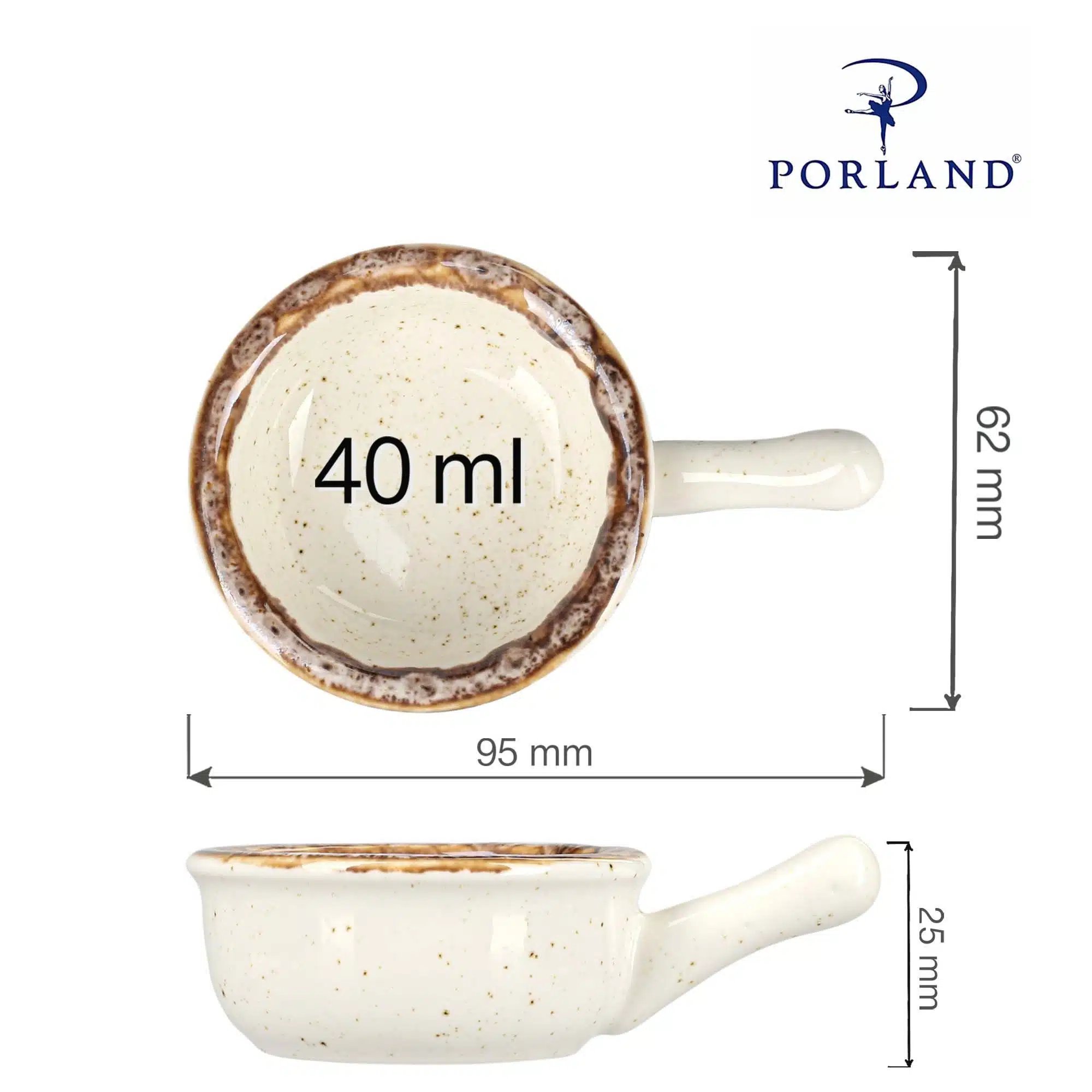 Sand mini skål med håndtag, 60mm - Billede 5