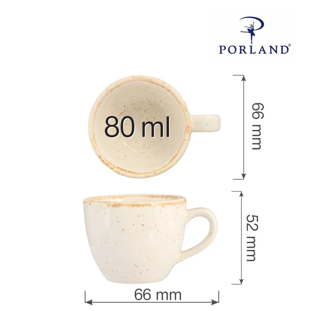 Sand elegant espresso kop, 80ml - Billede 6