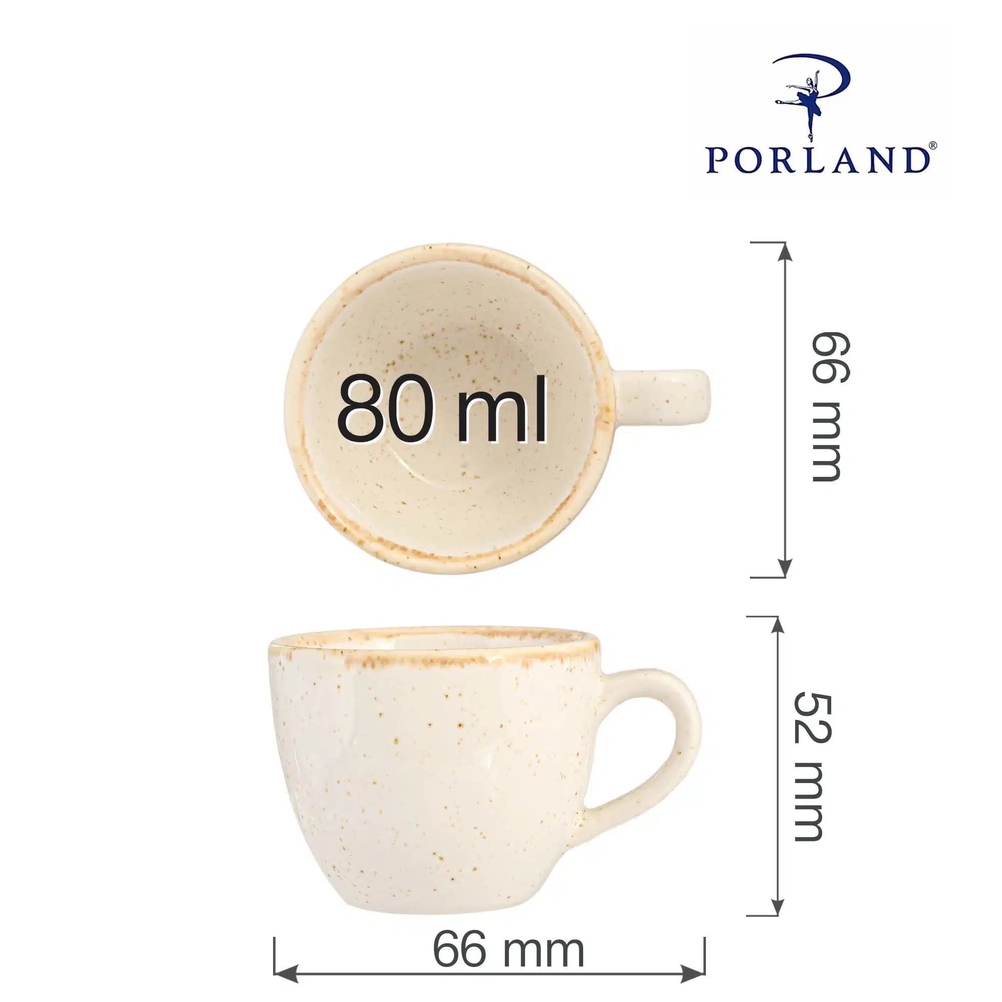 Sand elegant espresso kop, 80ml - Billede 6