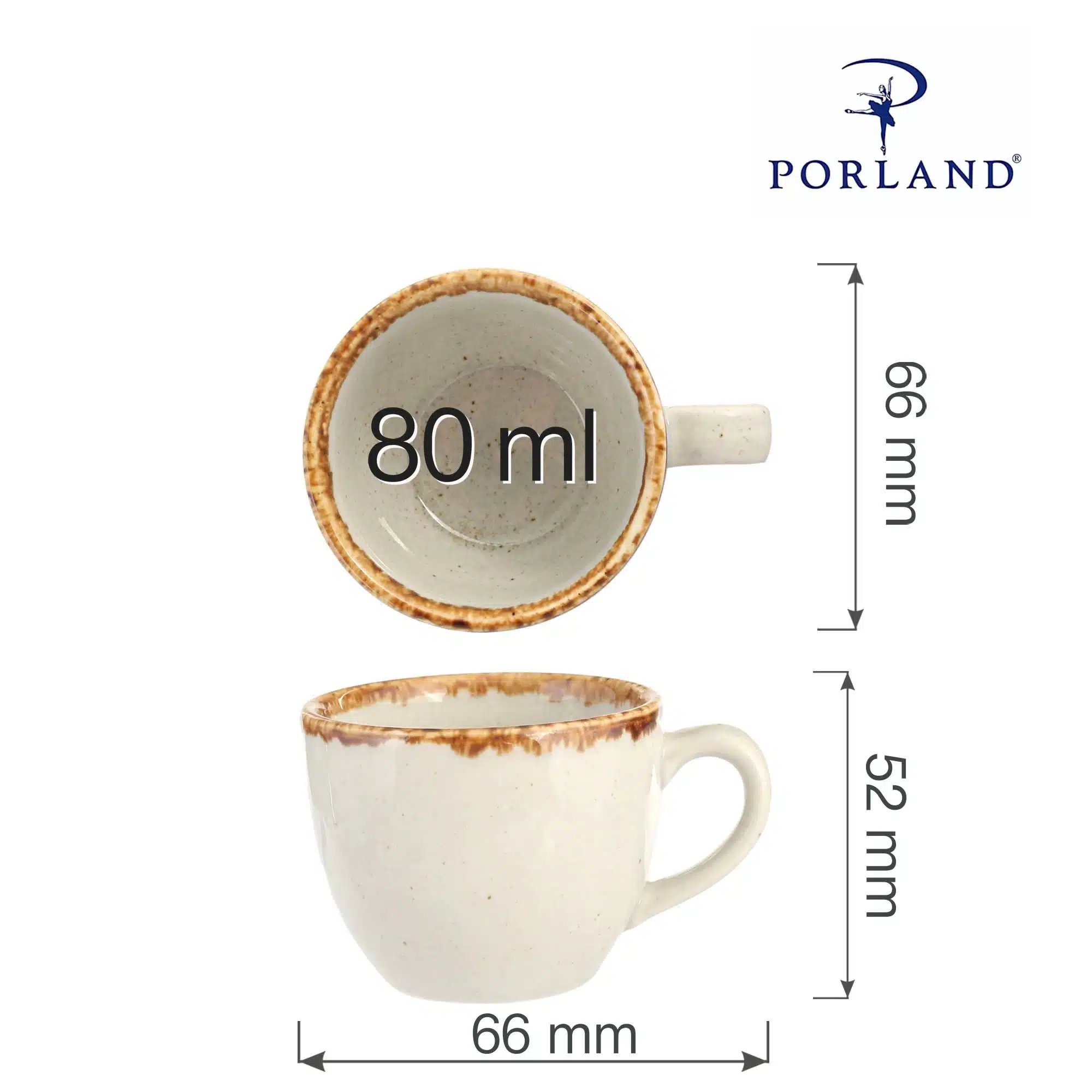 Askegrå elegant espresso kop, 80ml - Billede 6