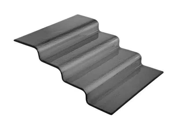 Vetro fire-trins sort glas buffettrappe, 400x350x(H)125mm - Billede 2