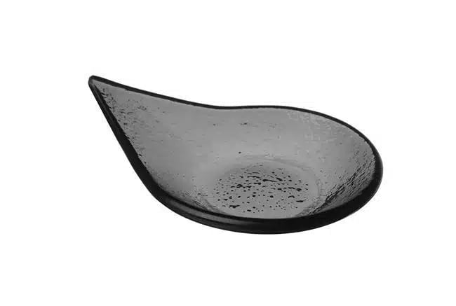 Vetro fingerfood regndråbe sort glas skål, 80x100mm - Billede 2