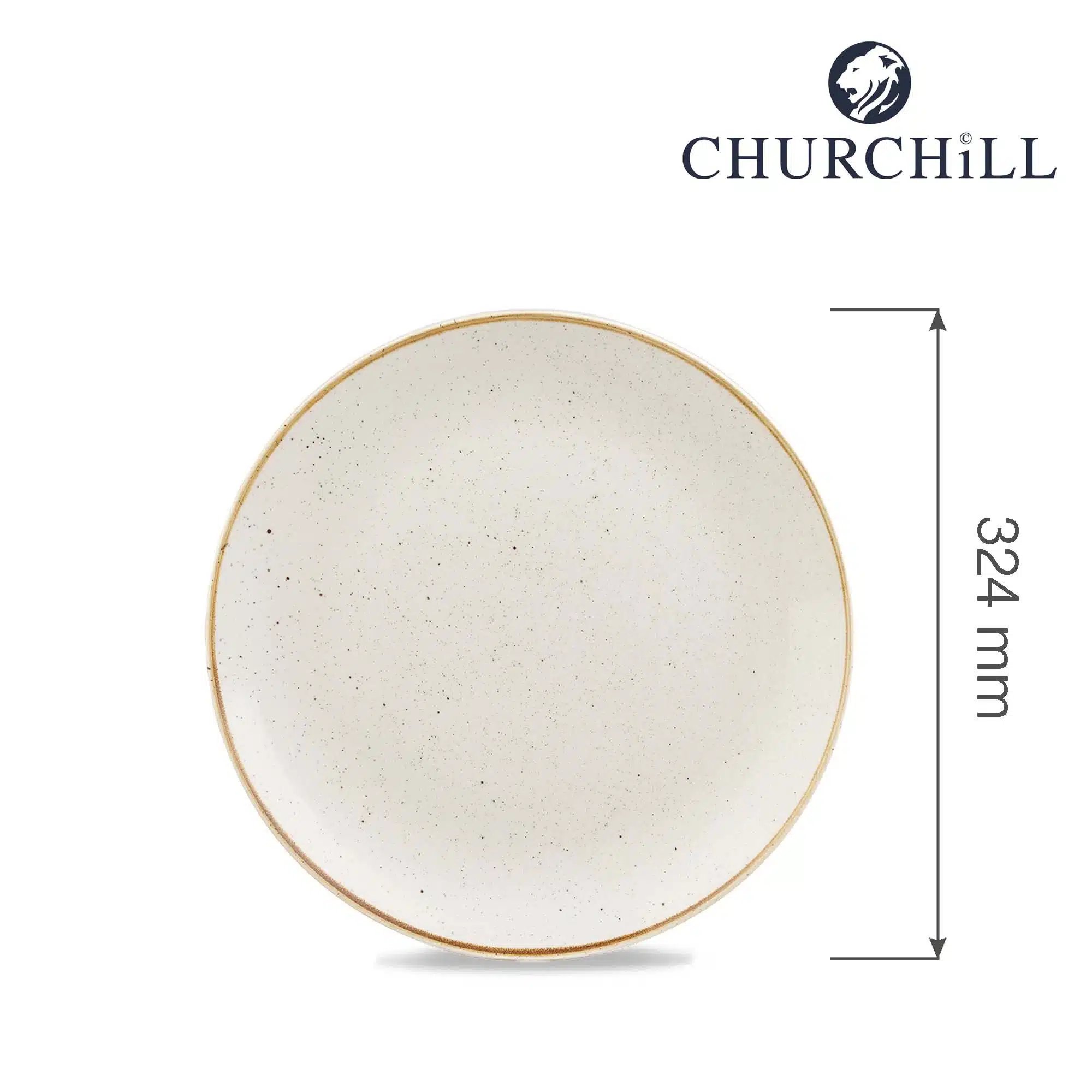 Stonecast Barley White coupe tallerken, 324mm - Billede 4