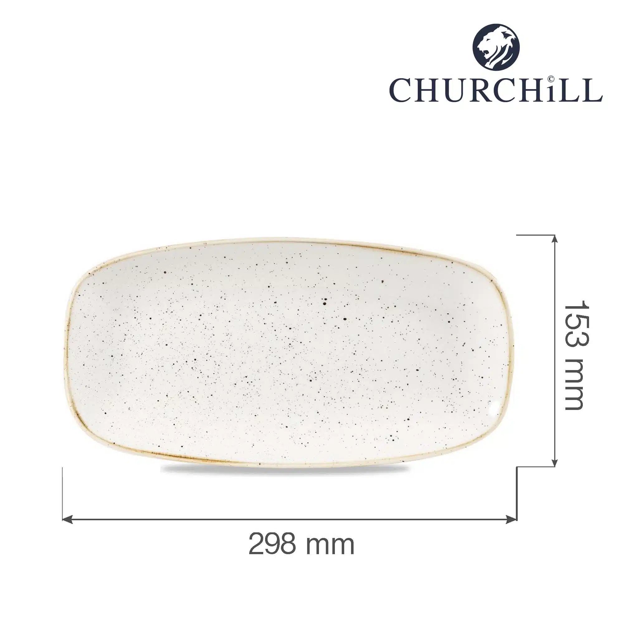 Stonecast Barley White kokkernes aflange tallerken, 298x153mm - Billede 3