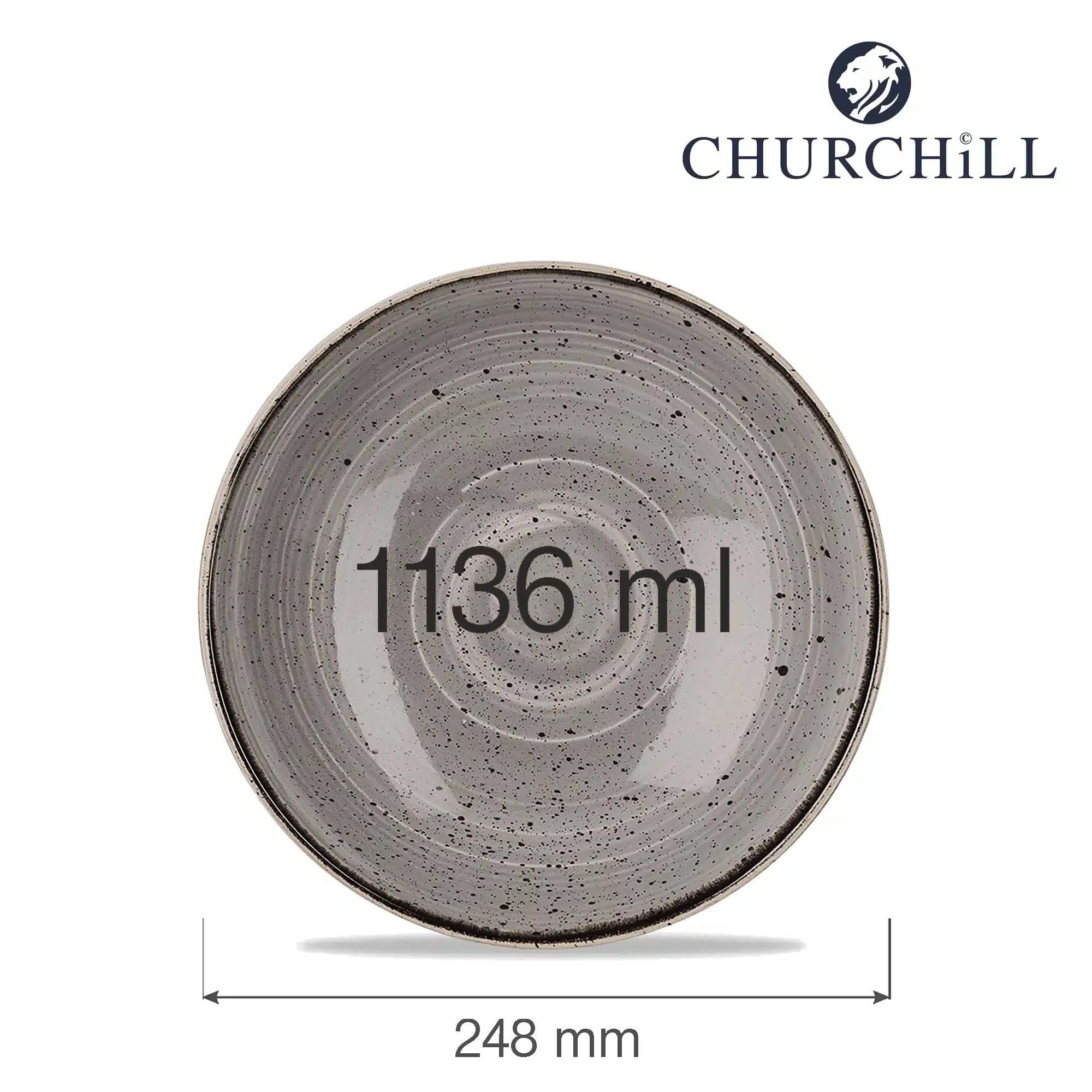 Stonecast Grey coupe skål, 248 mm - Billede 4
