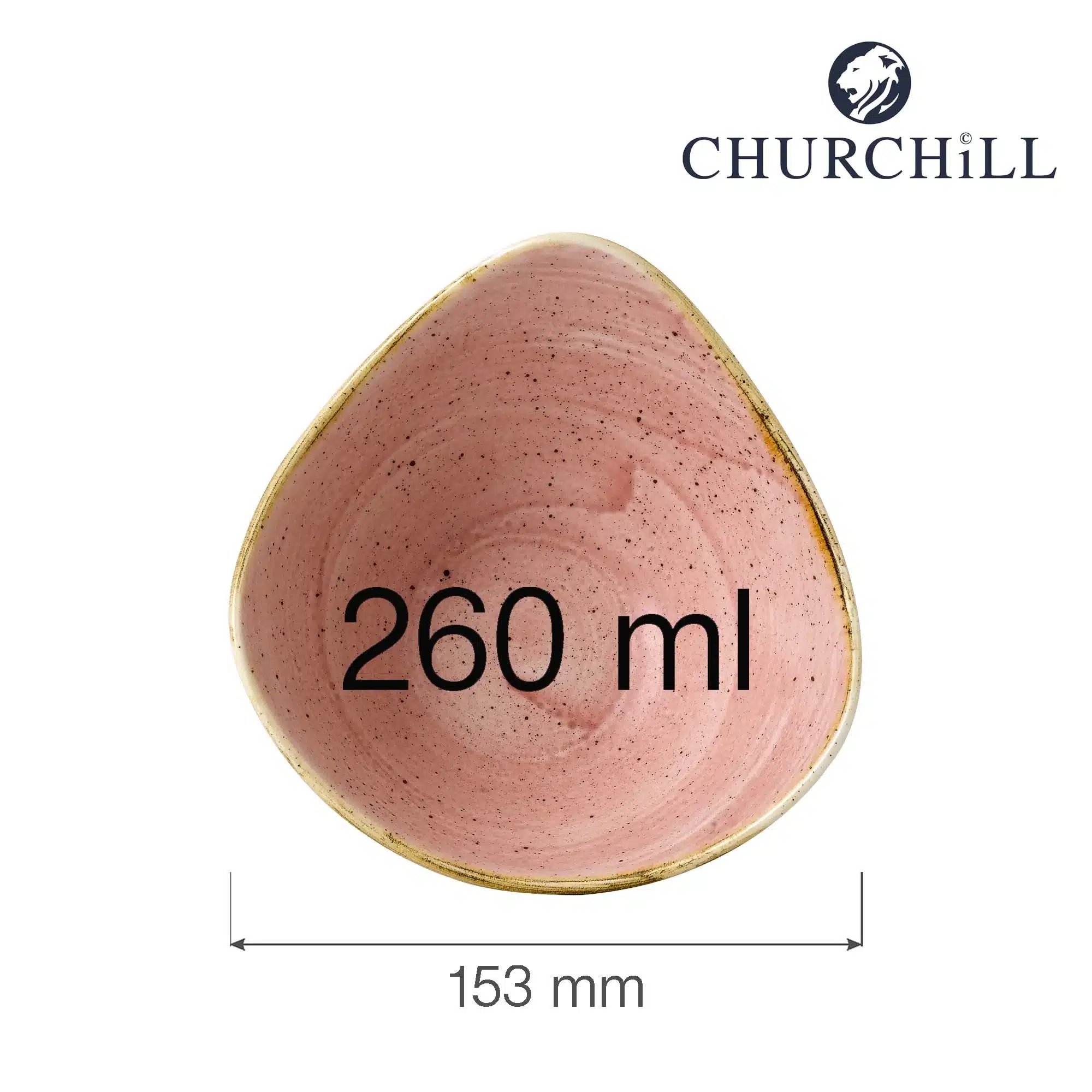 Stonecast Petal Pink trekantet skål, 153mm - Billede 3