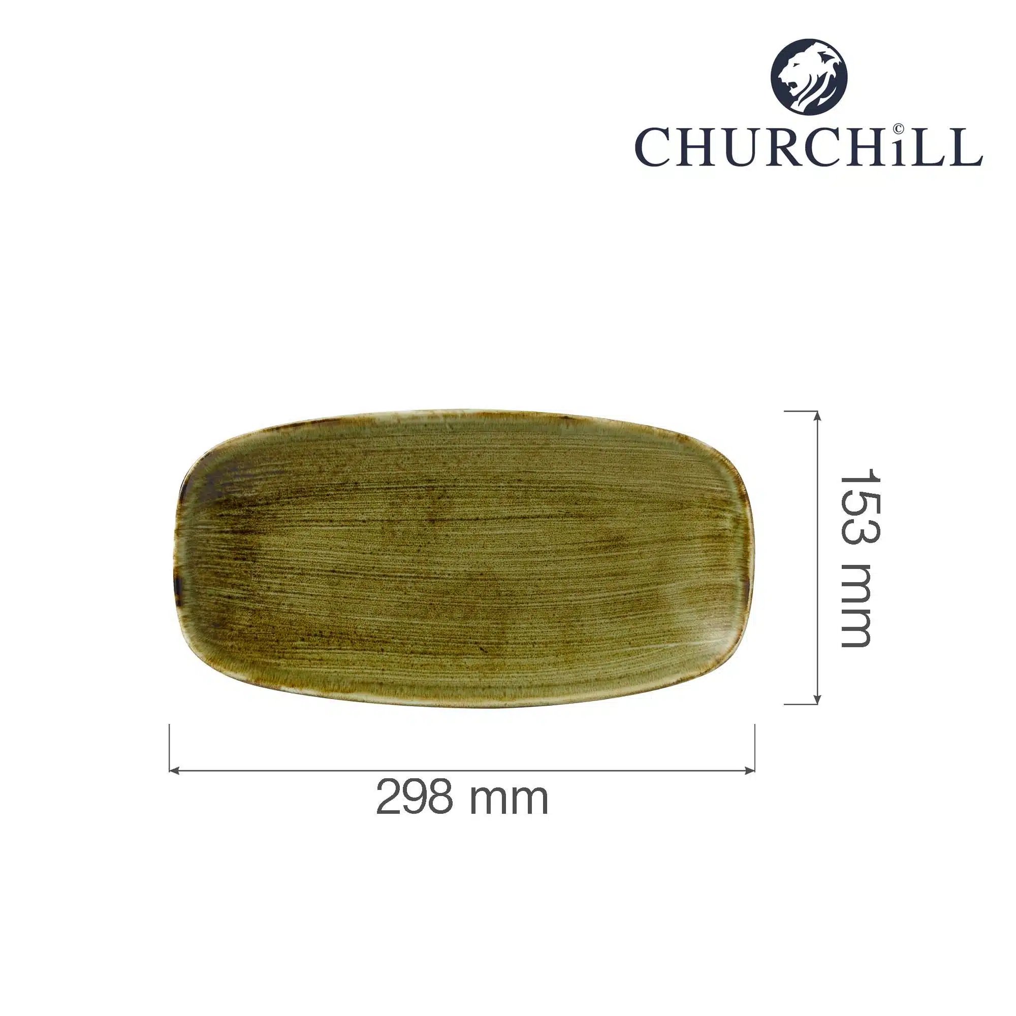 Stonecast Plume Green kok oblong tallerken, 298x153mm - Billede 6