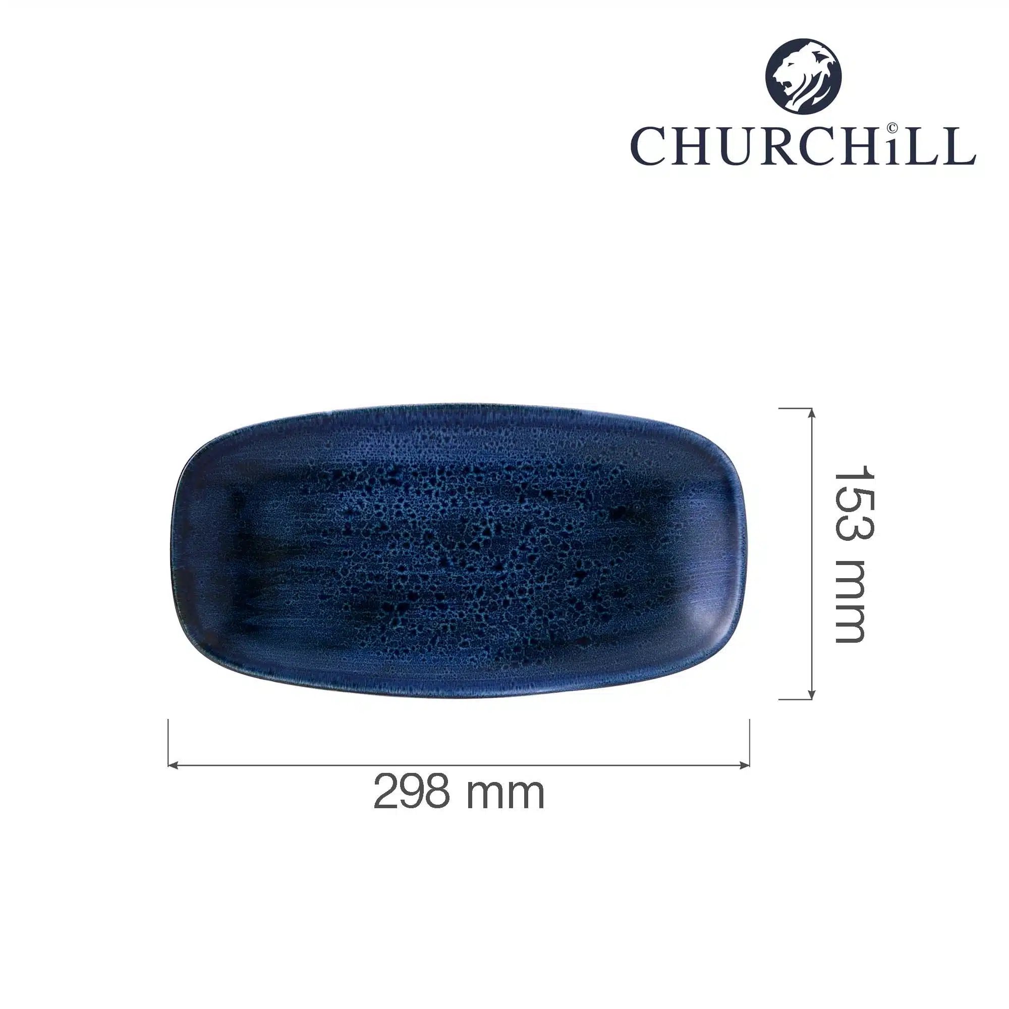 Stonecast Plume Ultramarine kok oblong tallerken, 298x153mm - Billede 4
