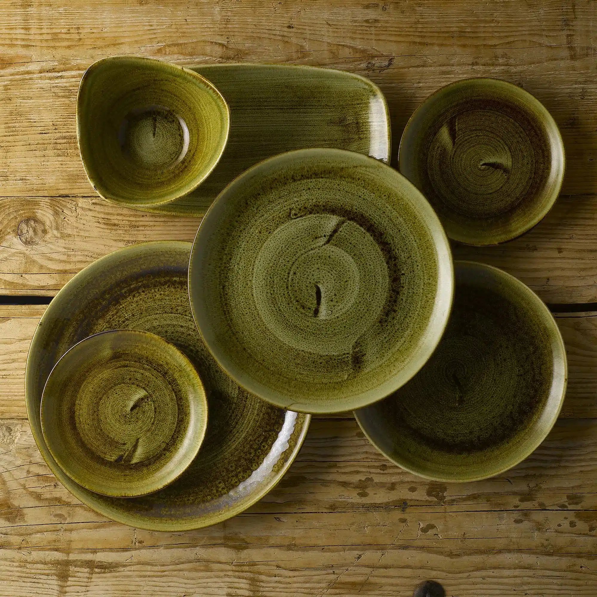 Stonecast Plume Green trekantet skål, 153mm - Billede 6