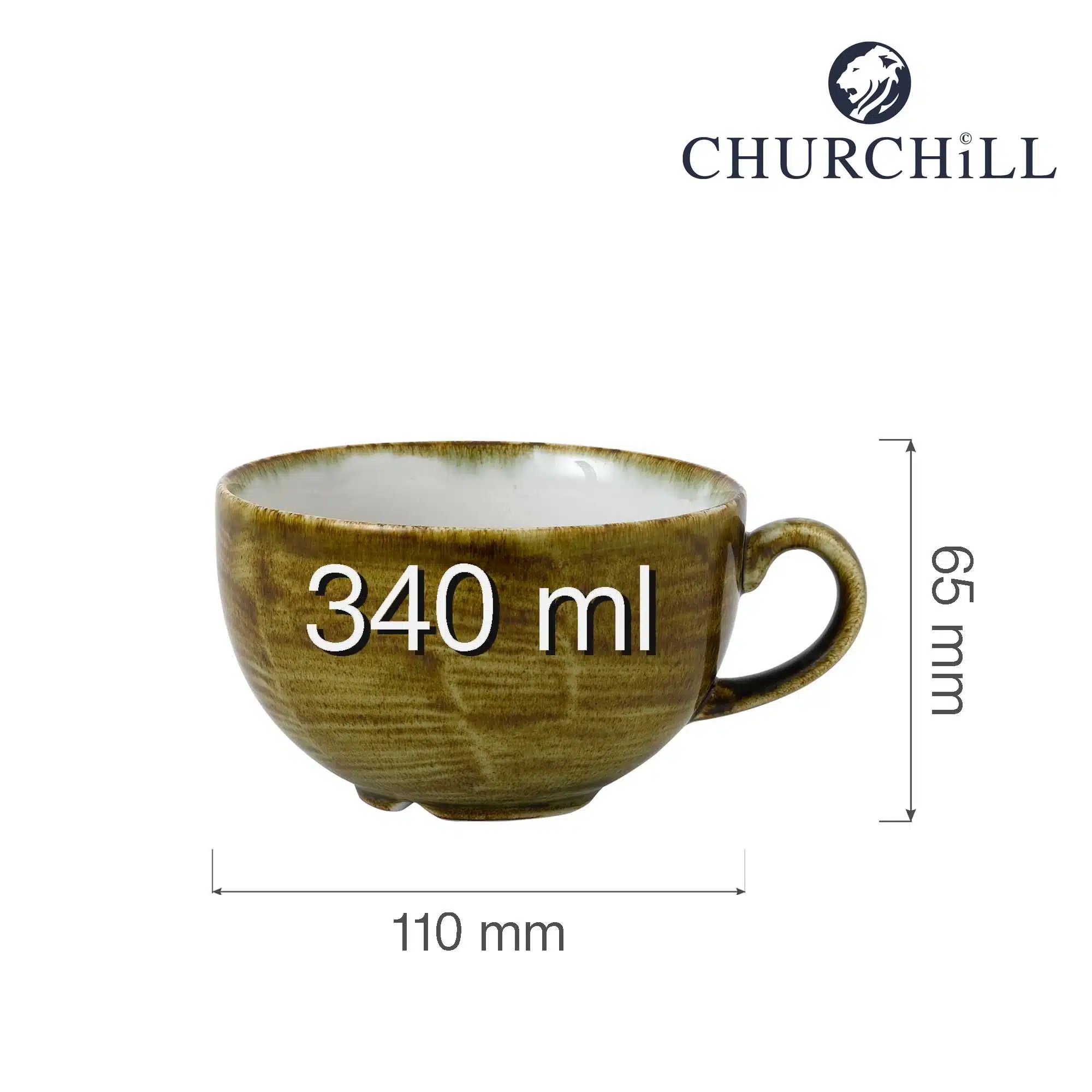 Stonecast Plume Green cappuccino kop, 340ml - Billede 4