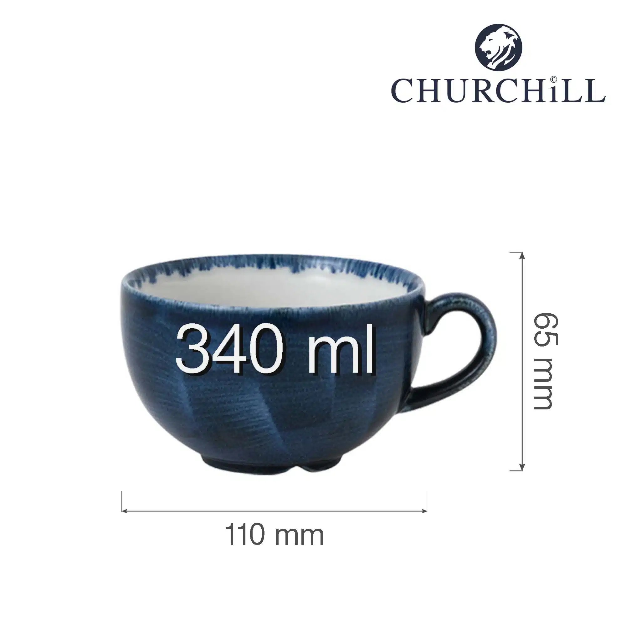 Stonecast Plume Ultramarine cappuccino kop, 340ml - Billede 5