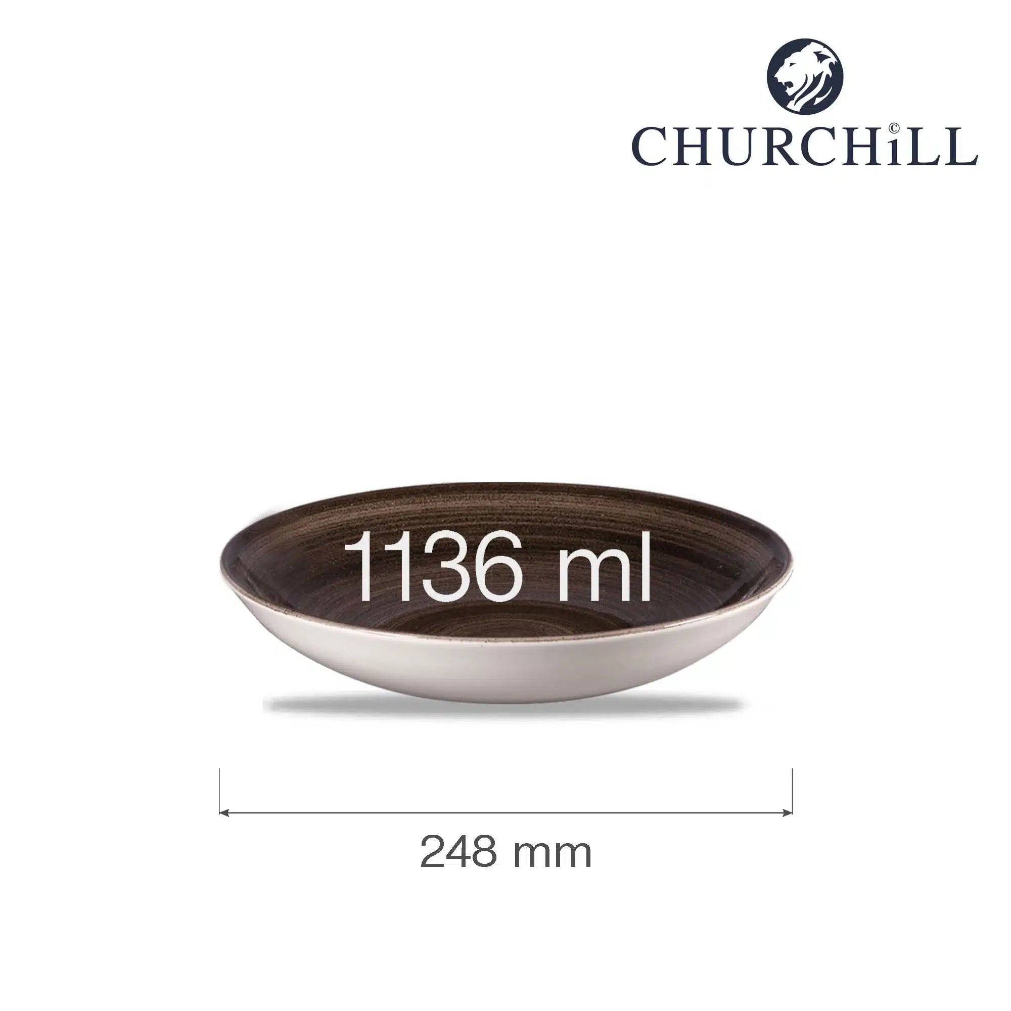 Churchill - Middagsskål Coupe Stonecast Patina Iron Black 248 mm - Billede 5