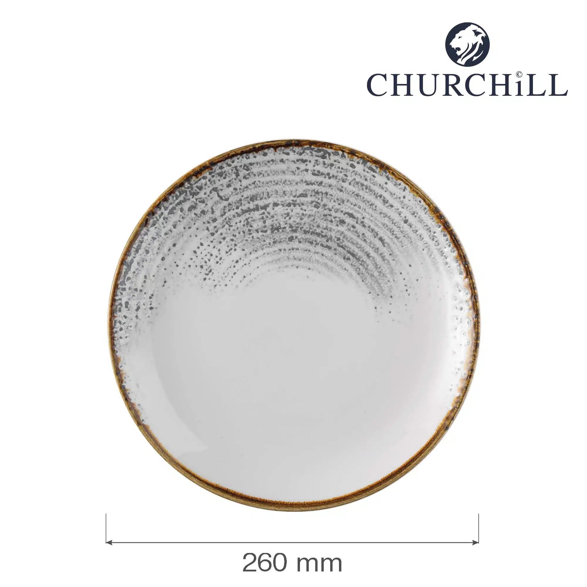 Homespun Accents Jasper Grey coupe tallerken, 260mm - Billede 4