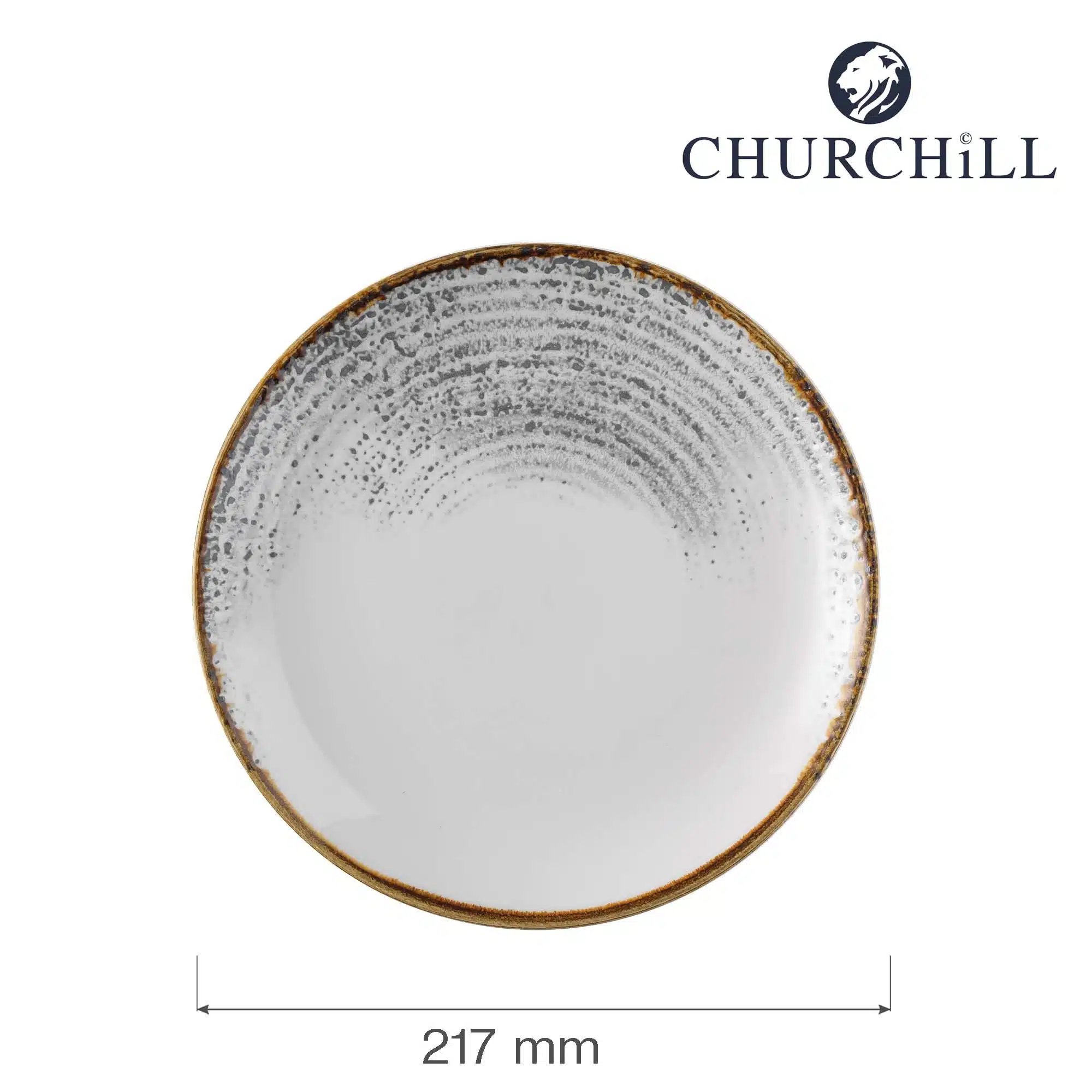 Homespun Accents Jasper Grey coupe tallerken, 217mm - Billede 3