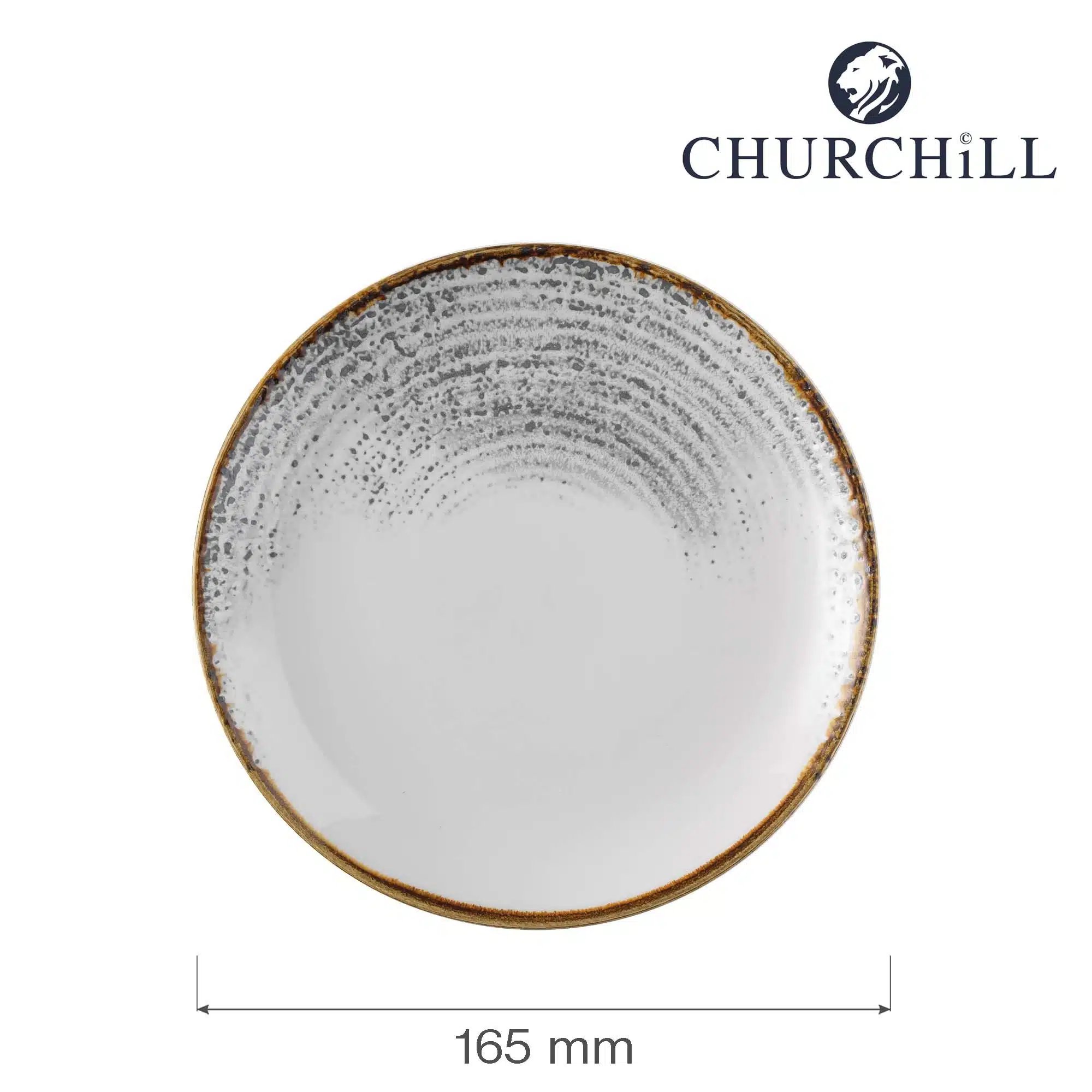 Homespun Accents Jasper Grey coupe tallerken, 165mm - Billede 5