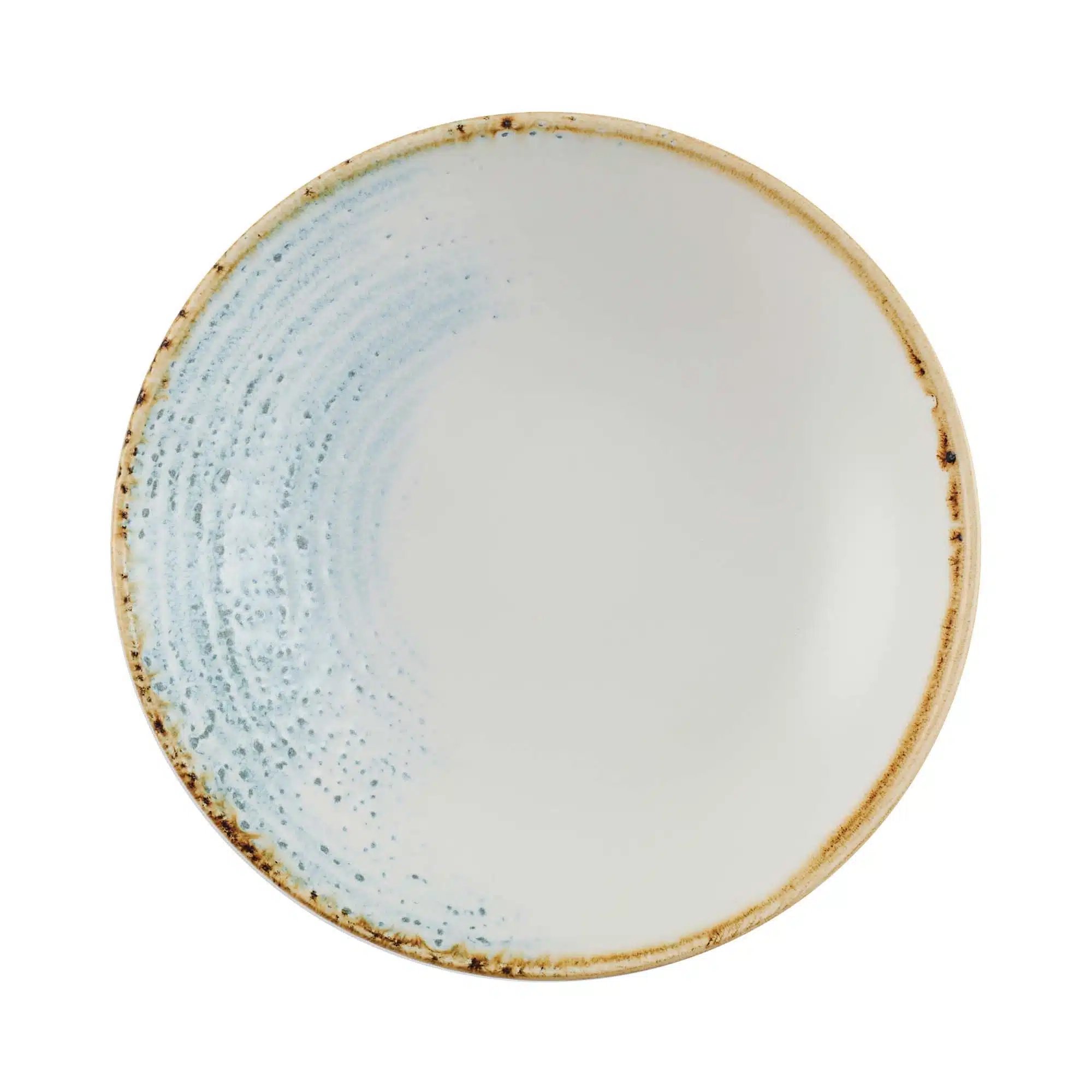 Homespun Accents Aquamarine coupe skål, 182 mm - Billede 5