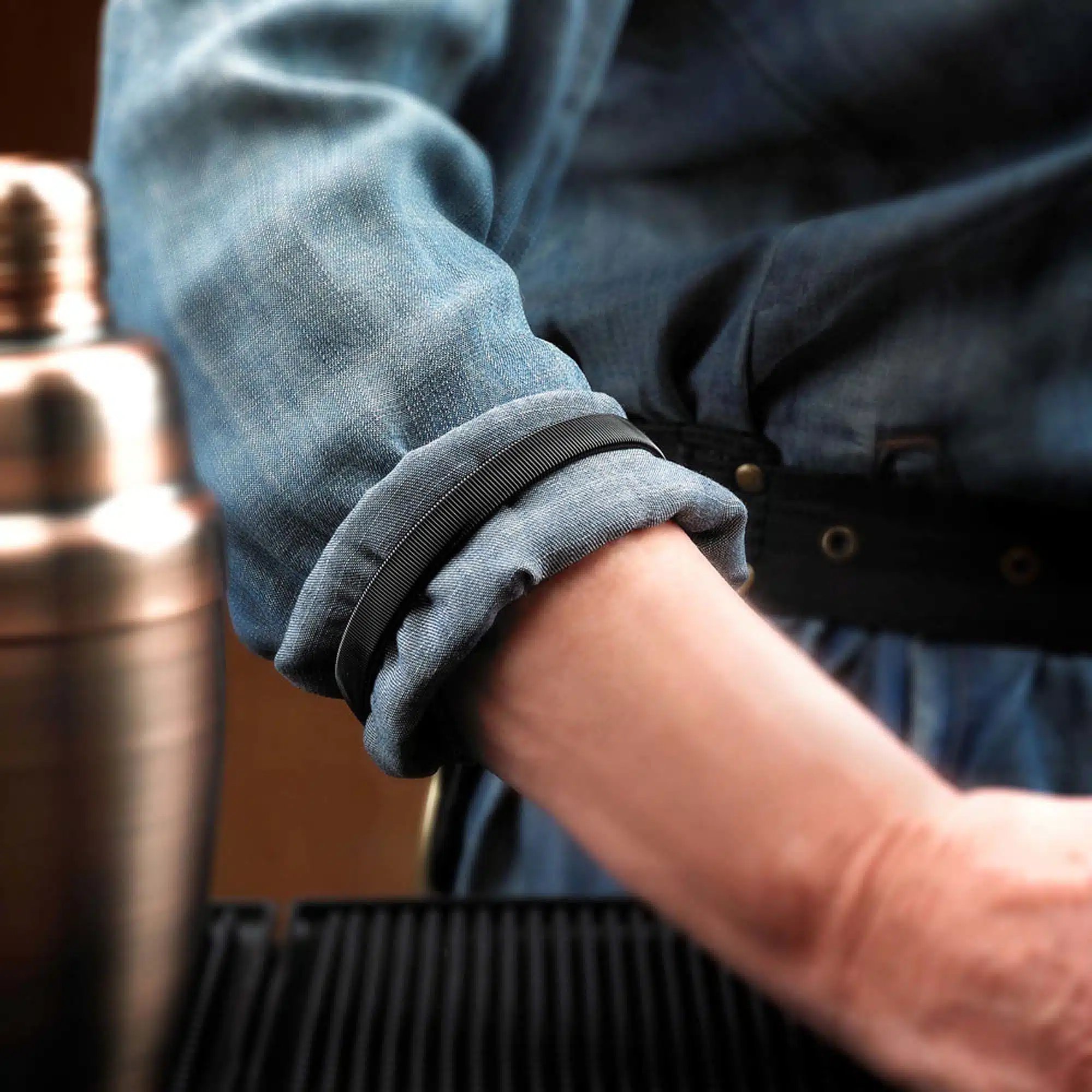 Bartender Armbånd, Sæt af 2, Sort, 70mm - Billede 4