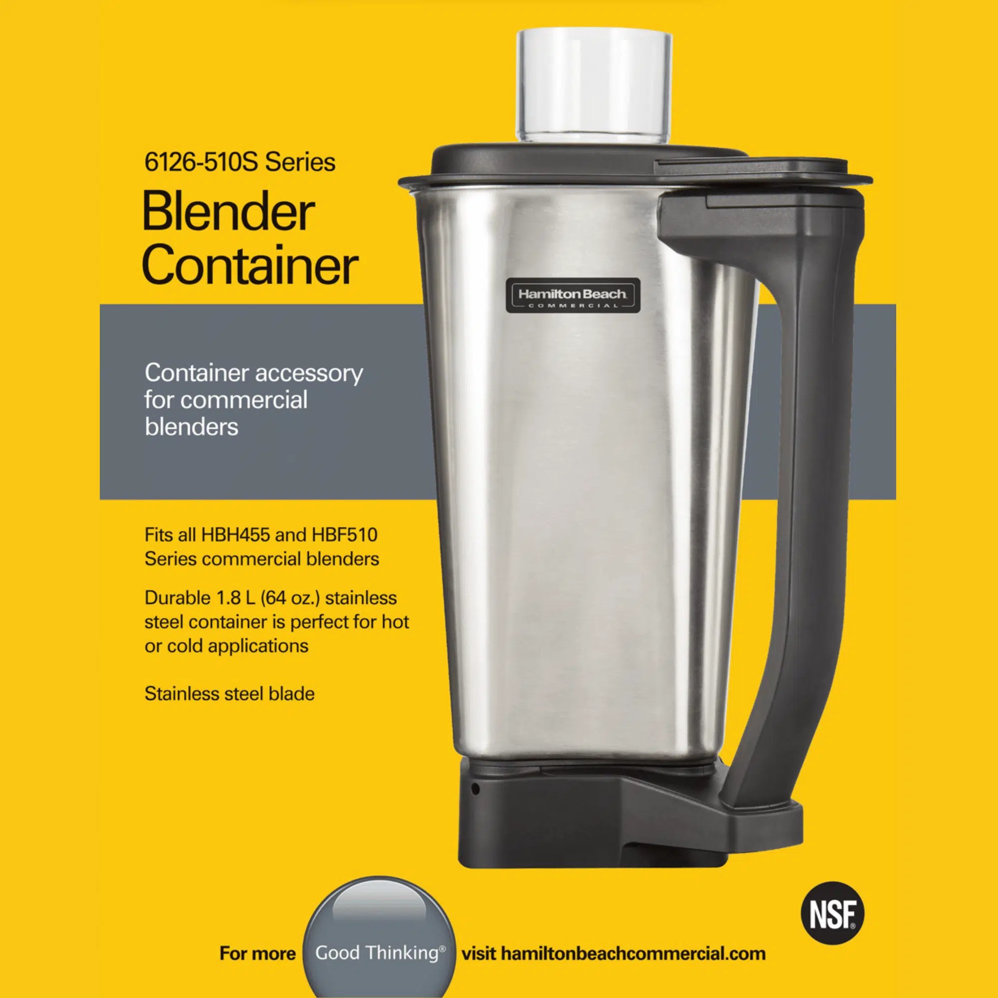 1,8L rustfrit stålbeholder til HBF510, HBF510S, HBH455 - Billede 5