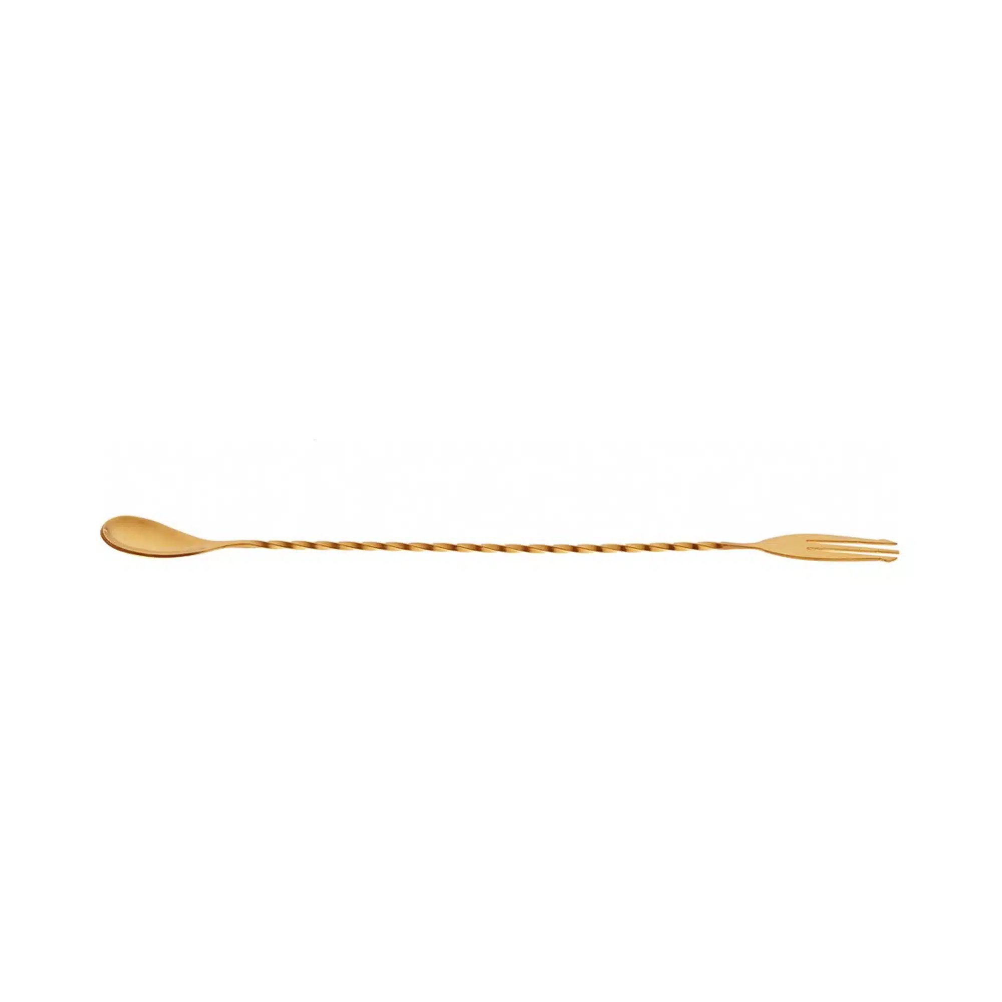 Bar Ske med Gaffel End, Gold tallerken, 315mm - Billede 2