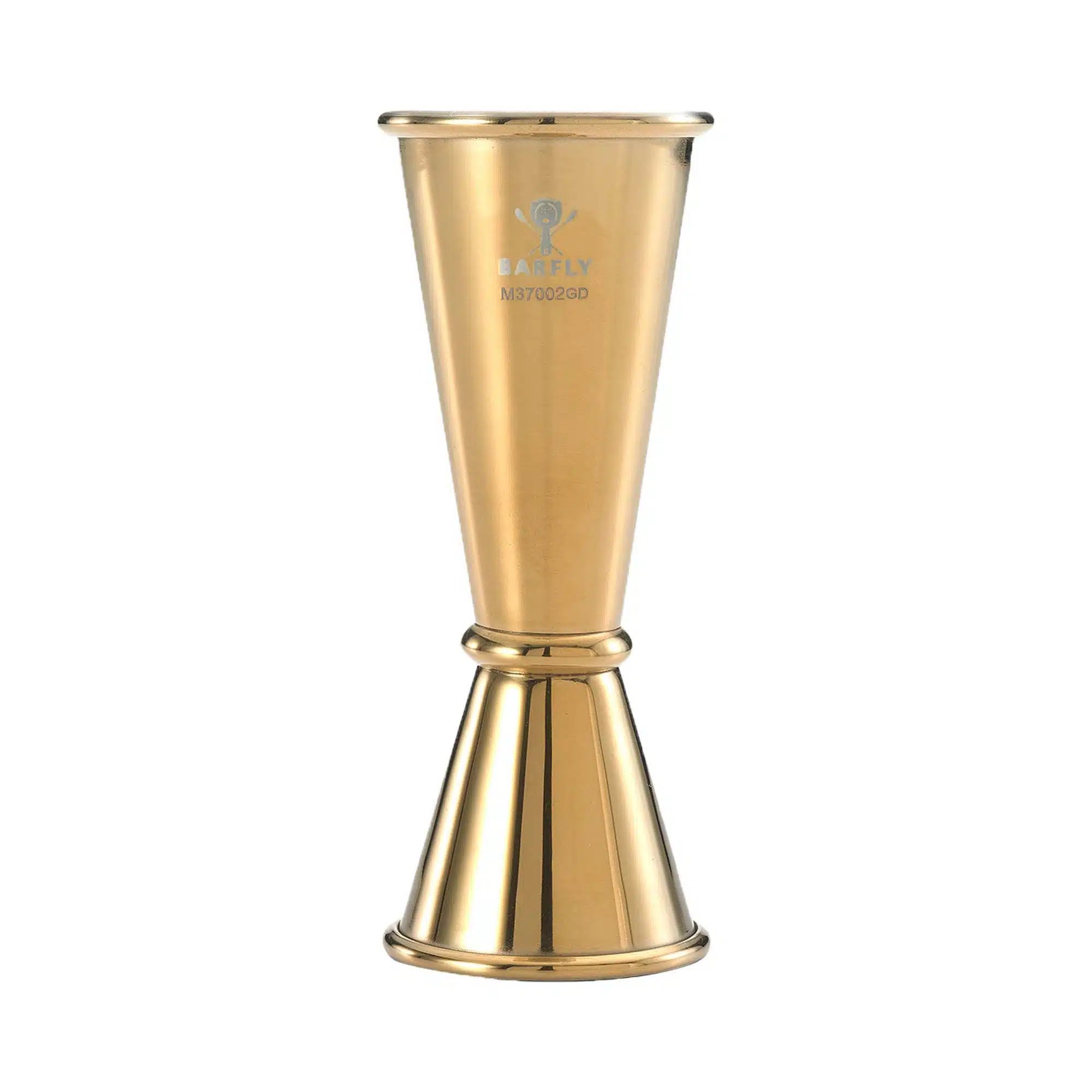 25 ml. x 50 ml. Japansk stil jigger, guld tallerken - Billede 3