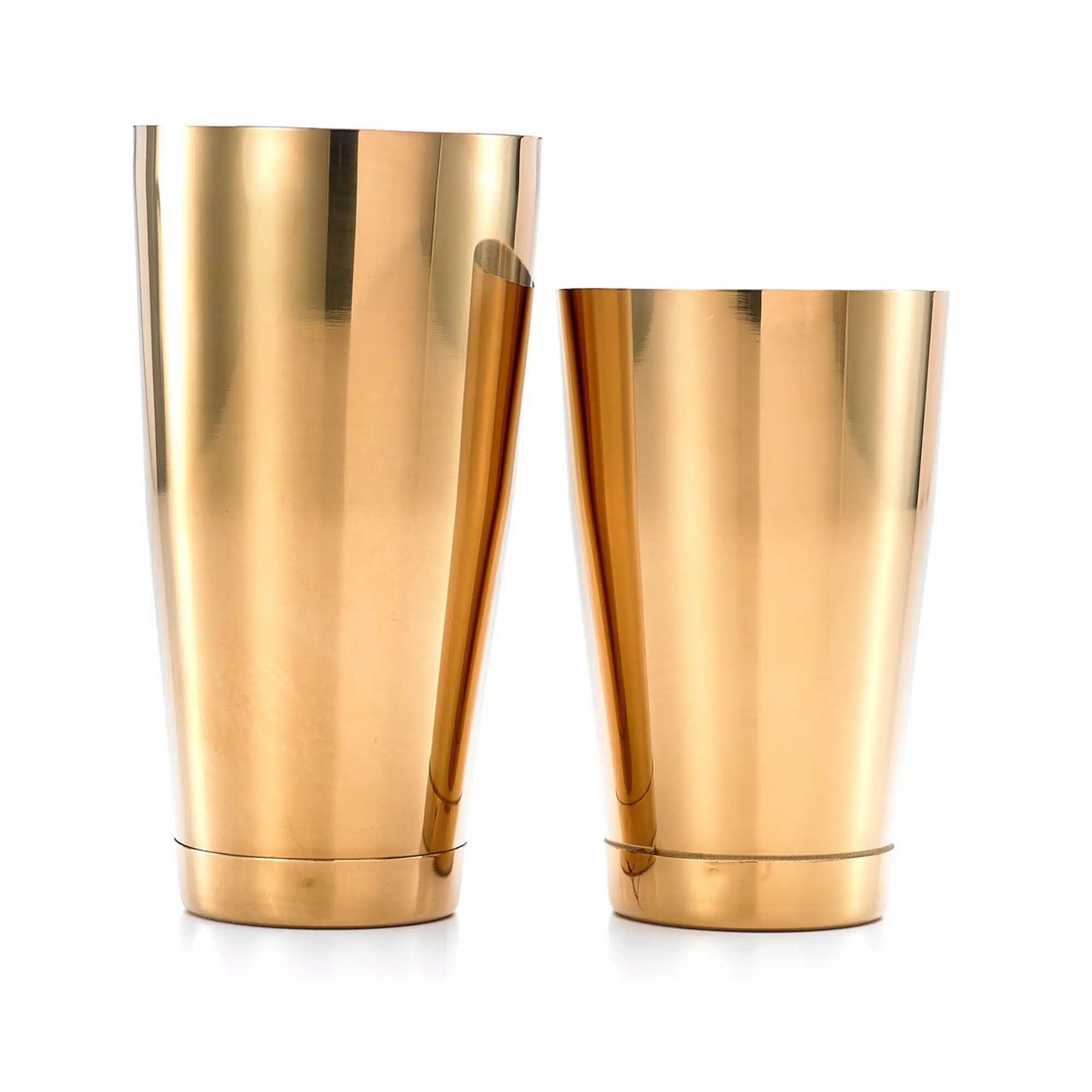 Cocktail shaker/tin sæt, guld tallerken - Billede 6