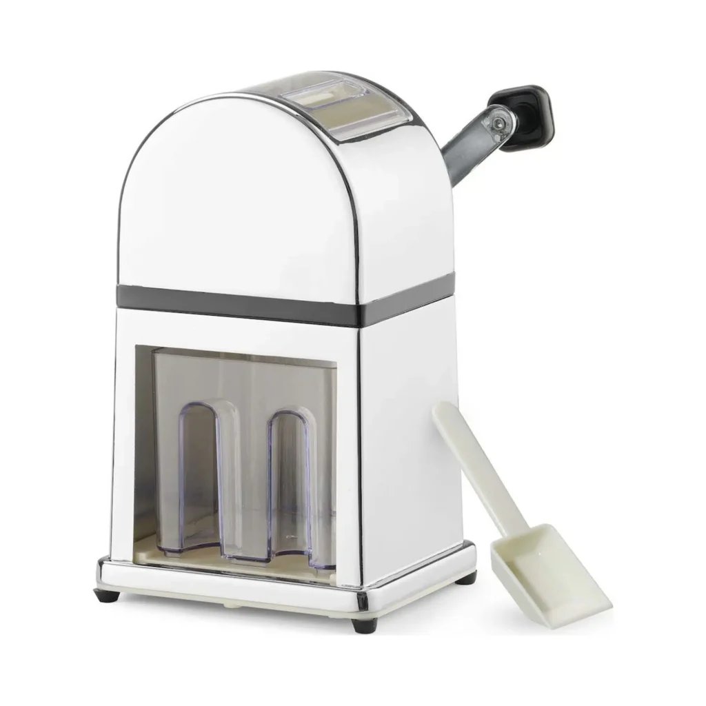 Chrome tallerken Zinc Alloy isterningknuser med plastbeholder og ske, 140x160x(h)270mm - Billede 2