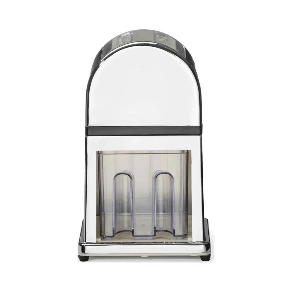 Chrome tallerken Zinc Alloy isterningknuser med plastbeholder og ske, 140x160x(h)270mm - Billede 4