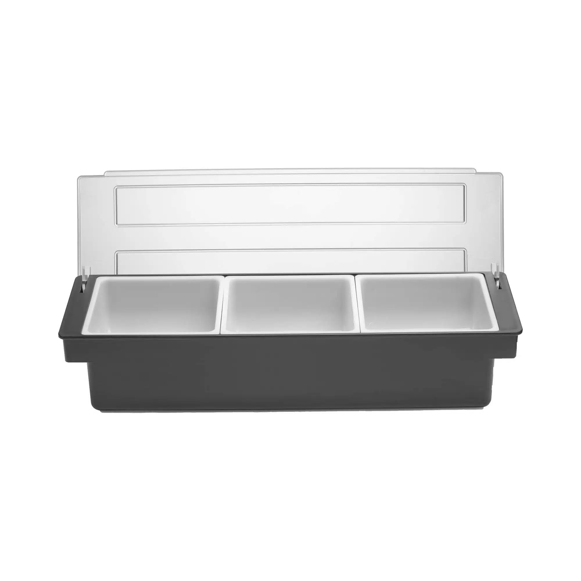 Ingrediensboks – 3 beholdere, Bar op, Sort, 480x150x(H)100mm - Billede 2