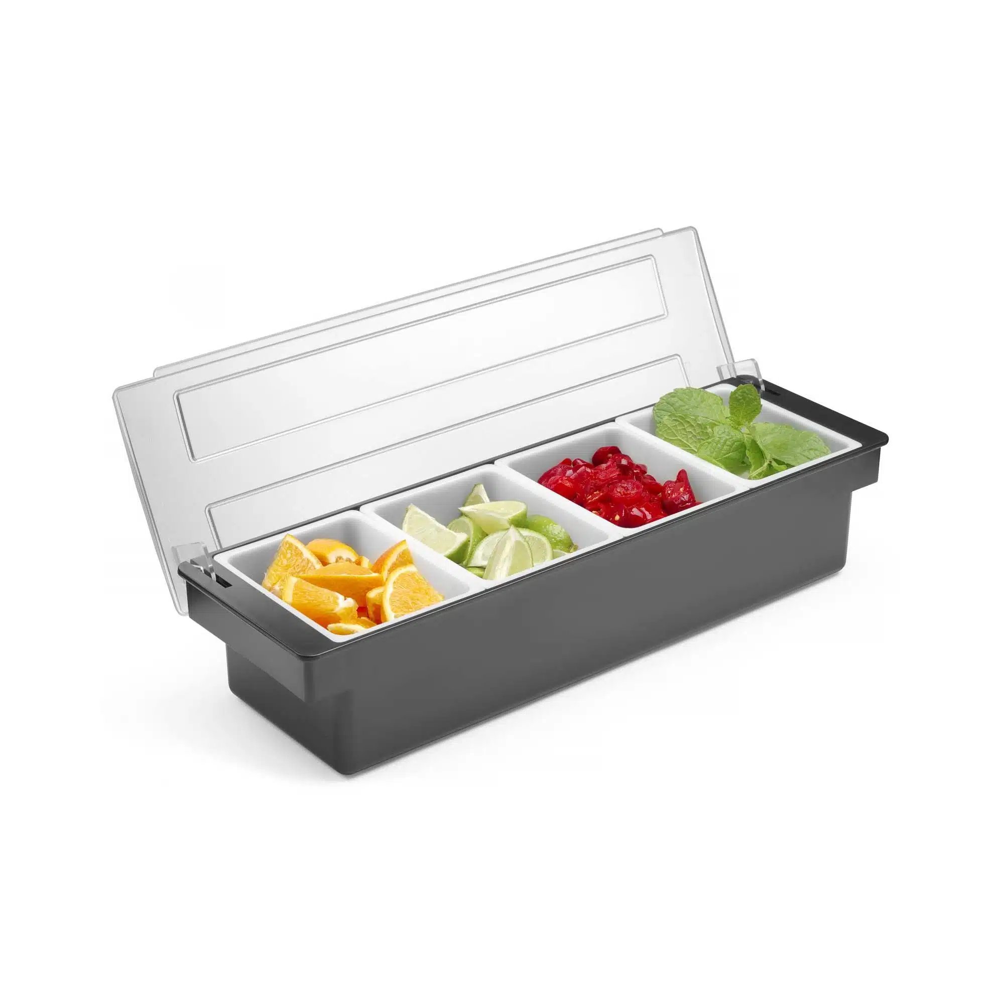 Ingrediensboks – 4 beholdere, Bar op, 480x150x(H)100mm - Billede 2