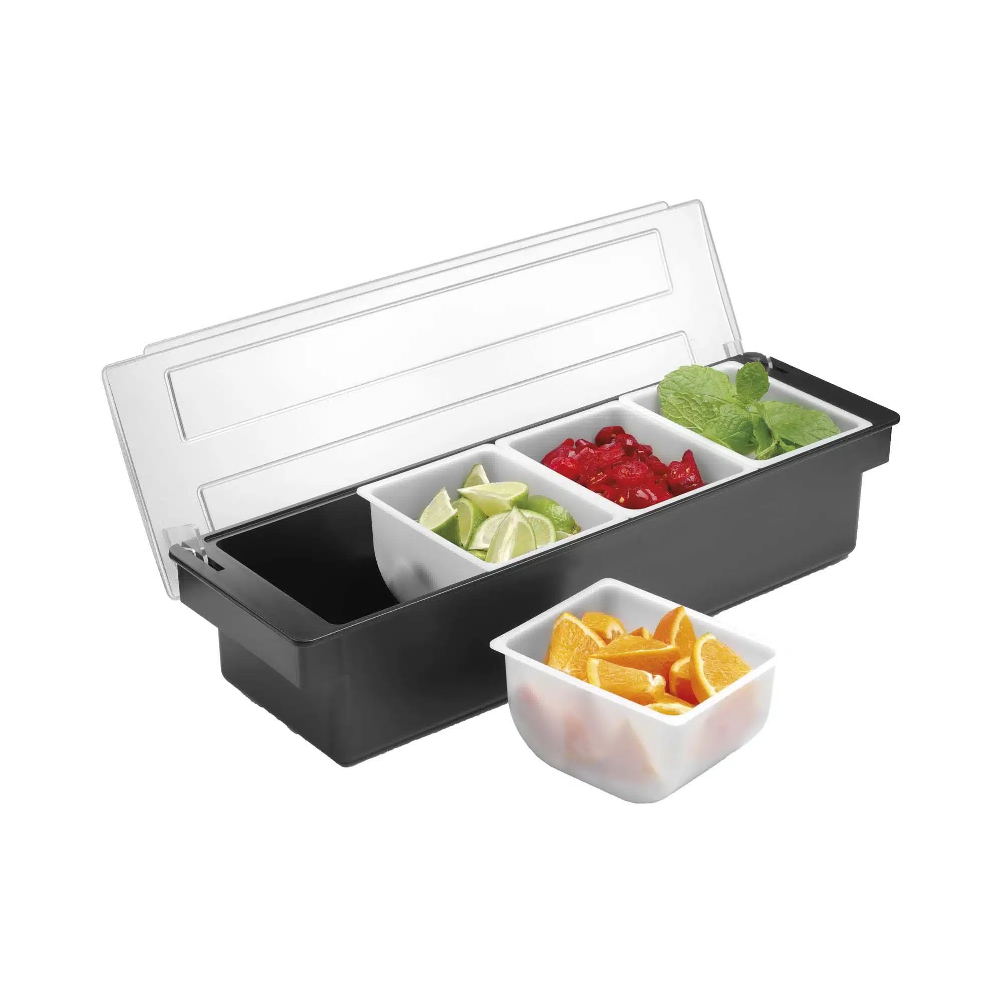 Ingrediensboks – 4 beholdere, Bar op, 480x150x(H)100mm - Billede 3