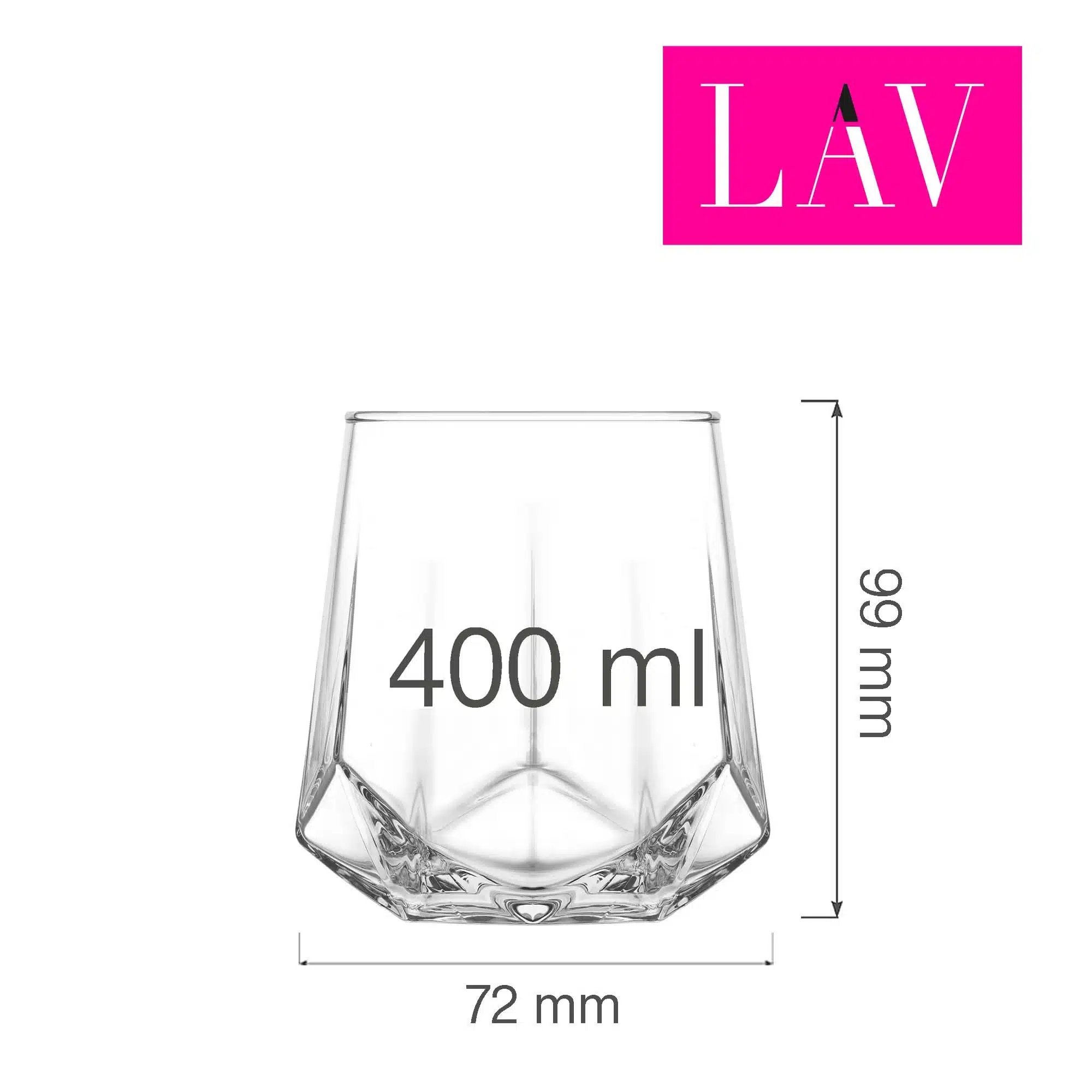 Valeria whiskeyglas 400 ml - Billede 5