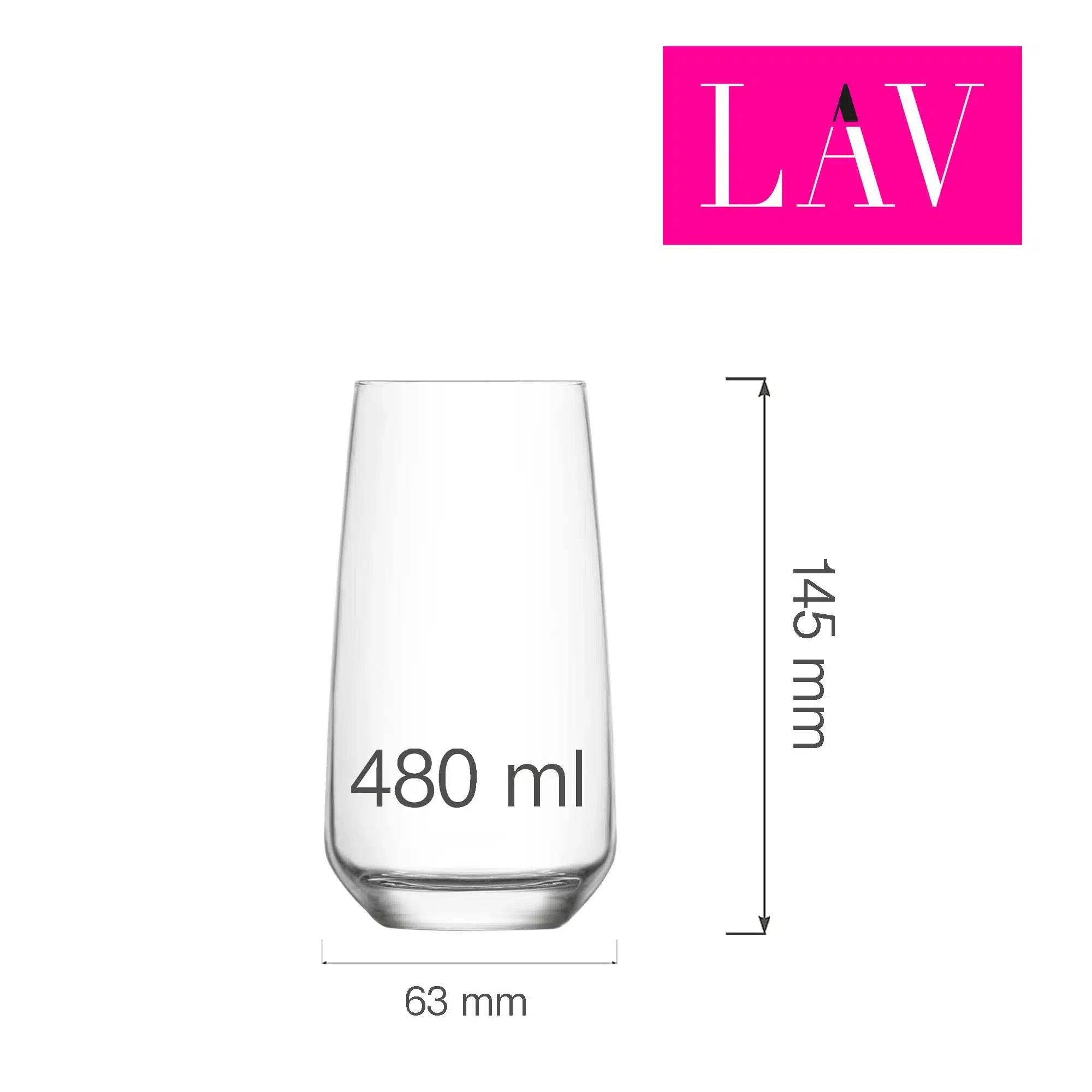 Lal lang glas 480 ml - Billede 3